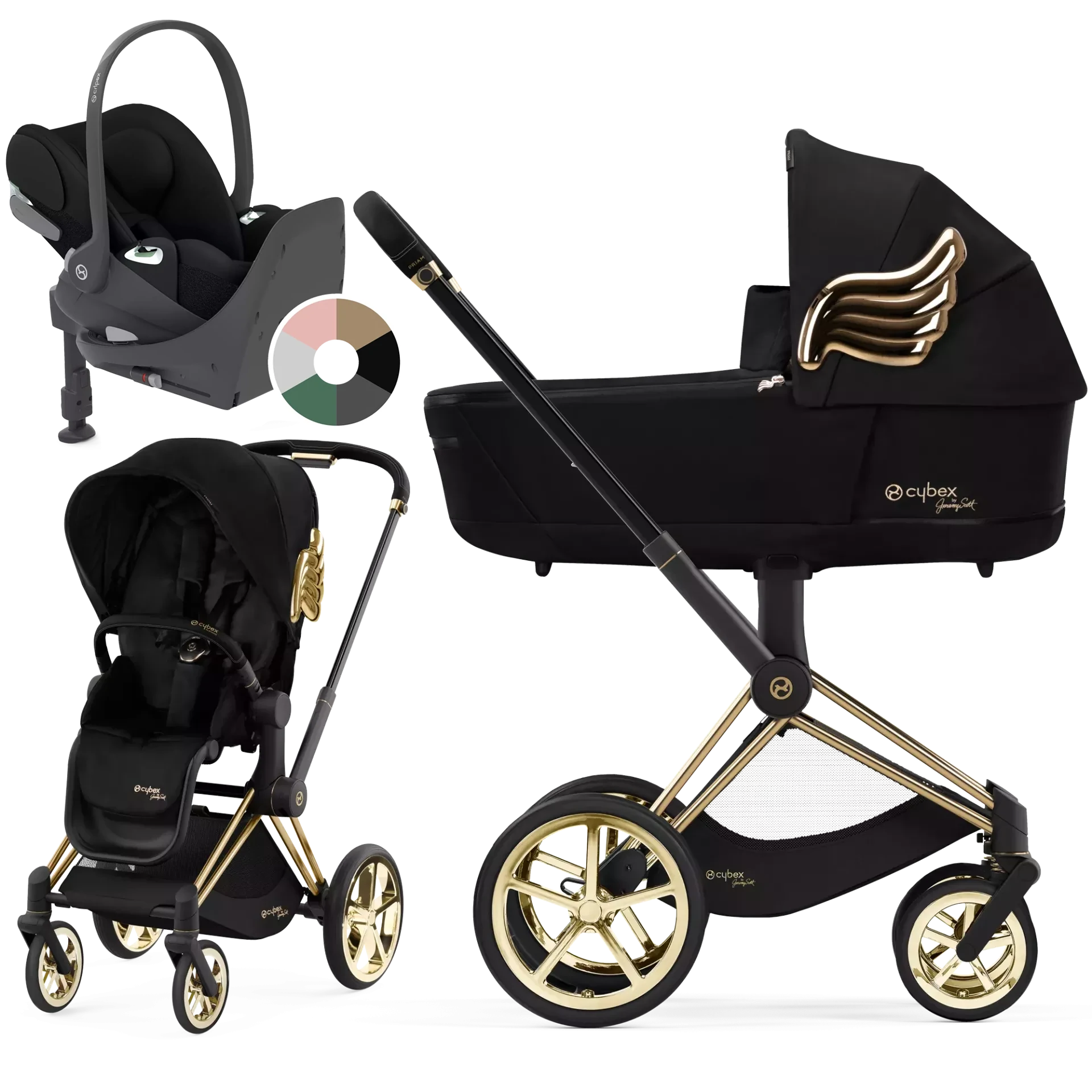 Cybex Priam 4.0 + Cybex Cloud T i-Size + baza T - 4w1 | Wings - Design Collaborations