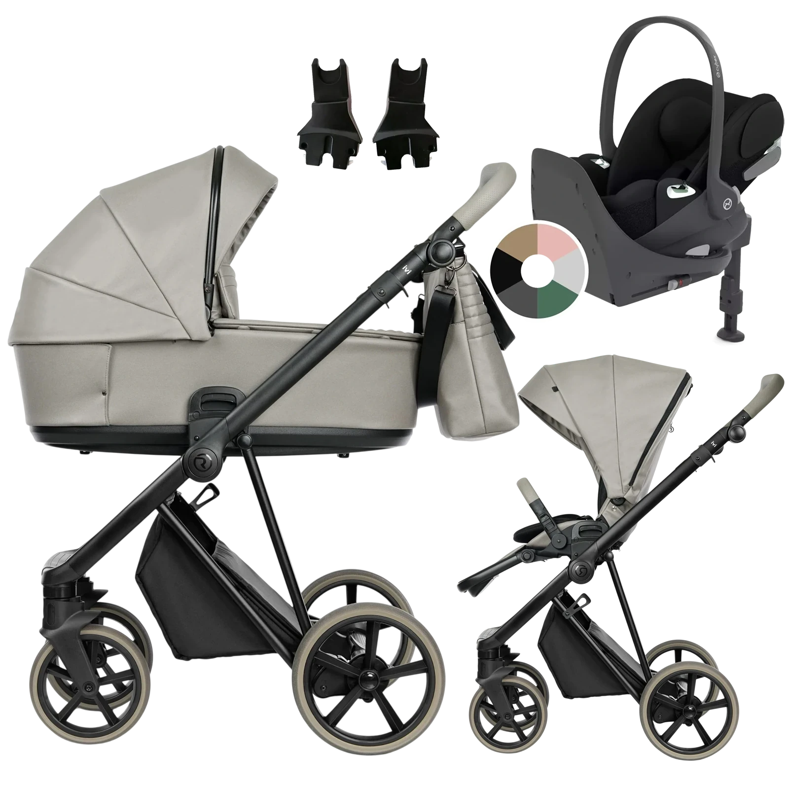 Roan Ivi 2.0 Vintage + Cybex Cloud T + baza T + GRATIS - 4w1 | Oyster Vegan