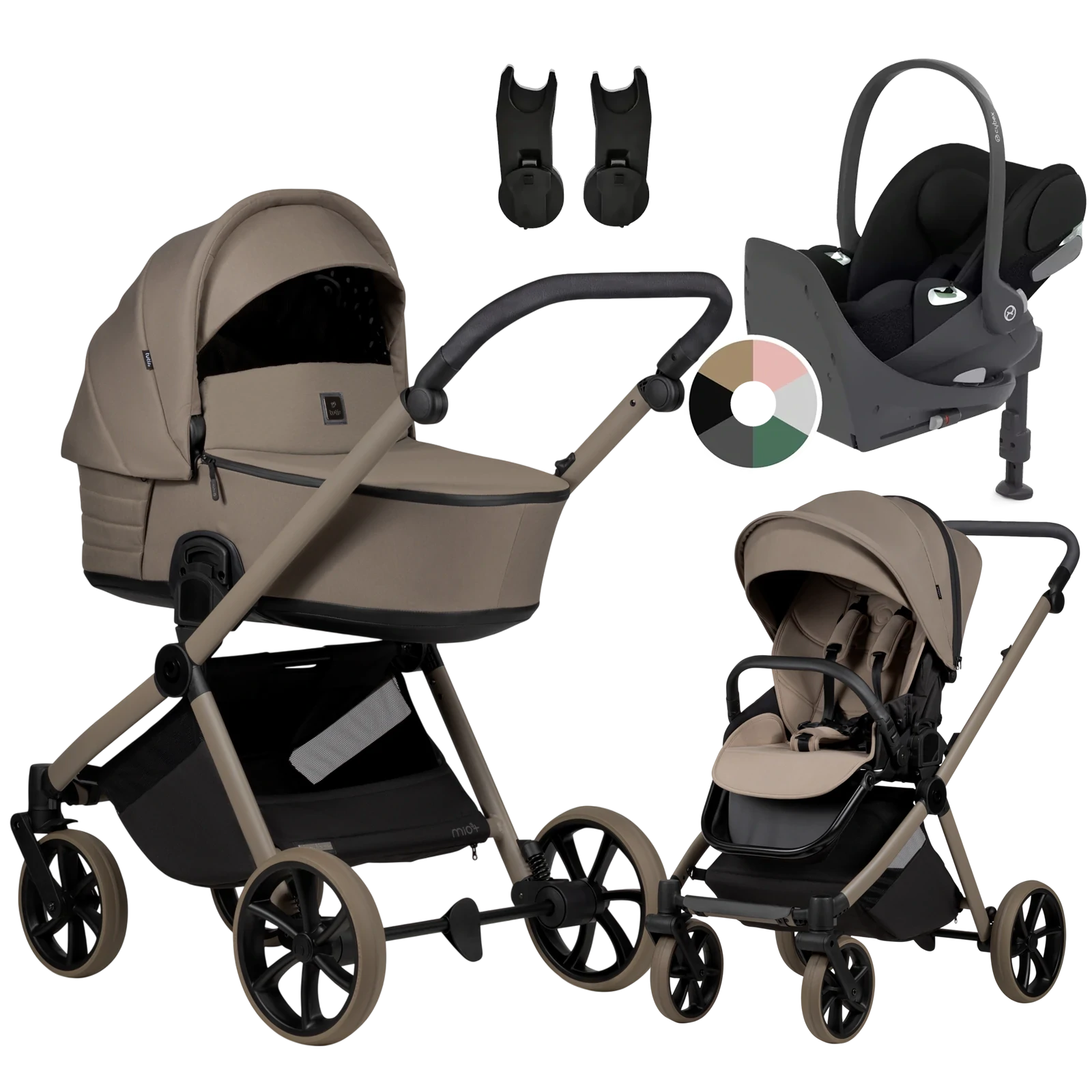 Tutis Mio 3 Plus + Cybex Cloud T + baza T + GRATIS - 4w1 | 078 Deep Taupe