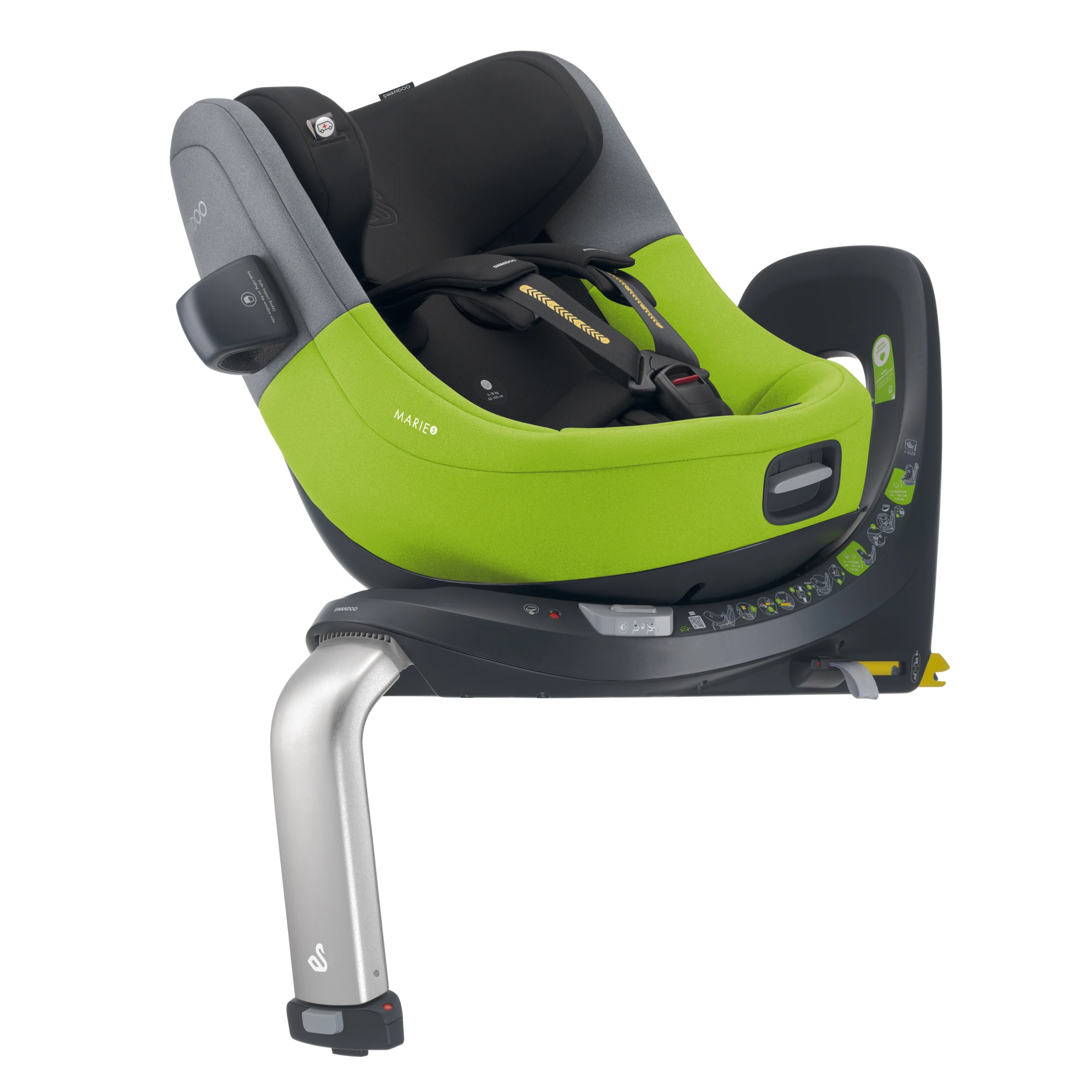 Swandoo Marie 5 i-Size | Lime & Sesame Grey Swandoo Marie 5 i-Size | Lime & Sesame Grey