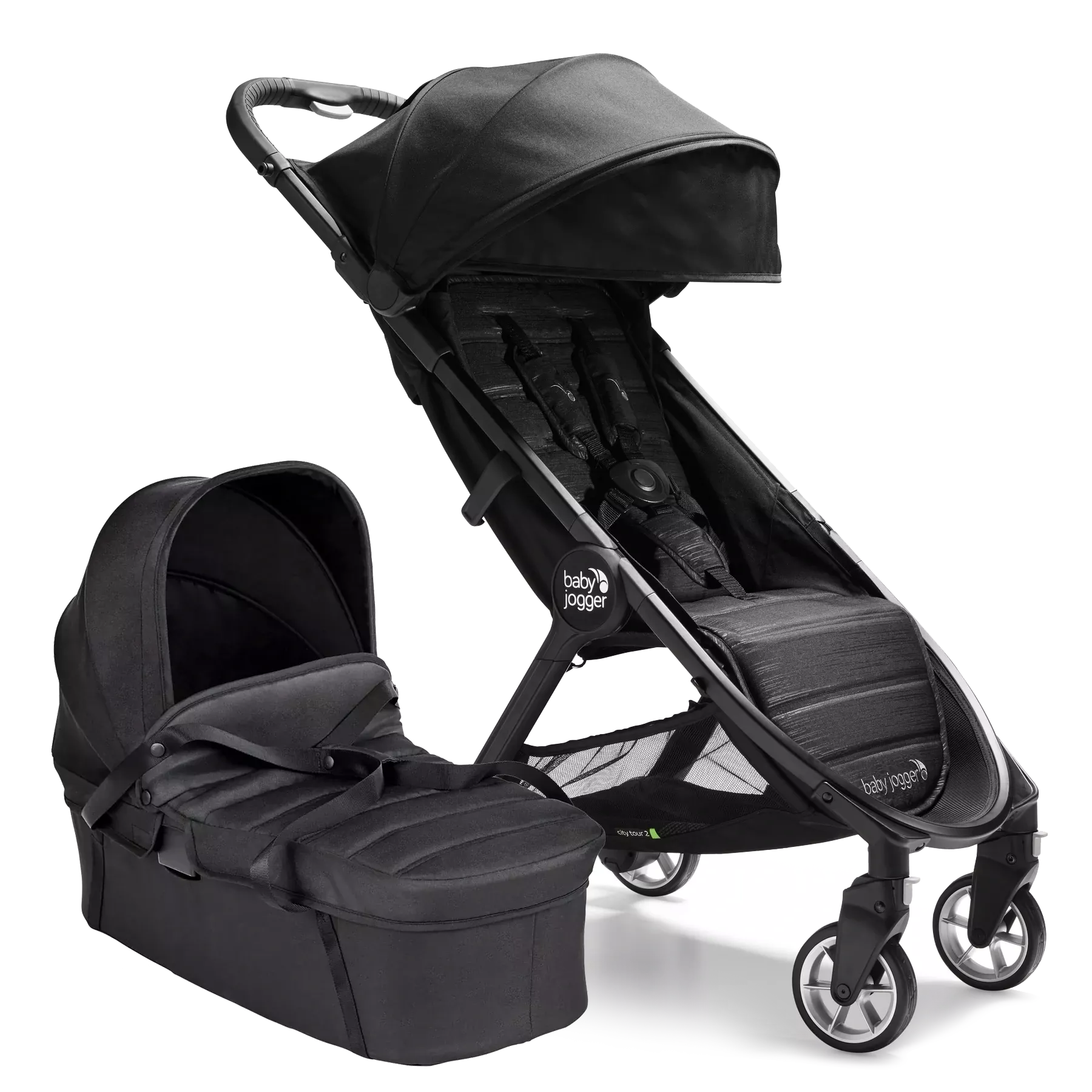 Baby Jogger City Tour 2 +pałąk GRATIS - 2w1 | Pitch Black