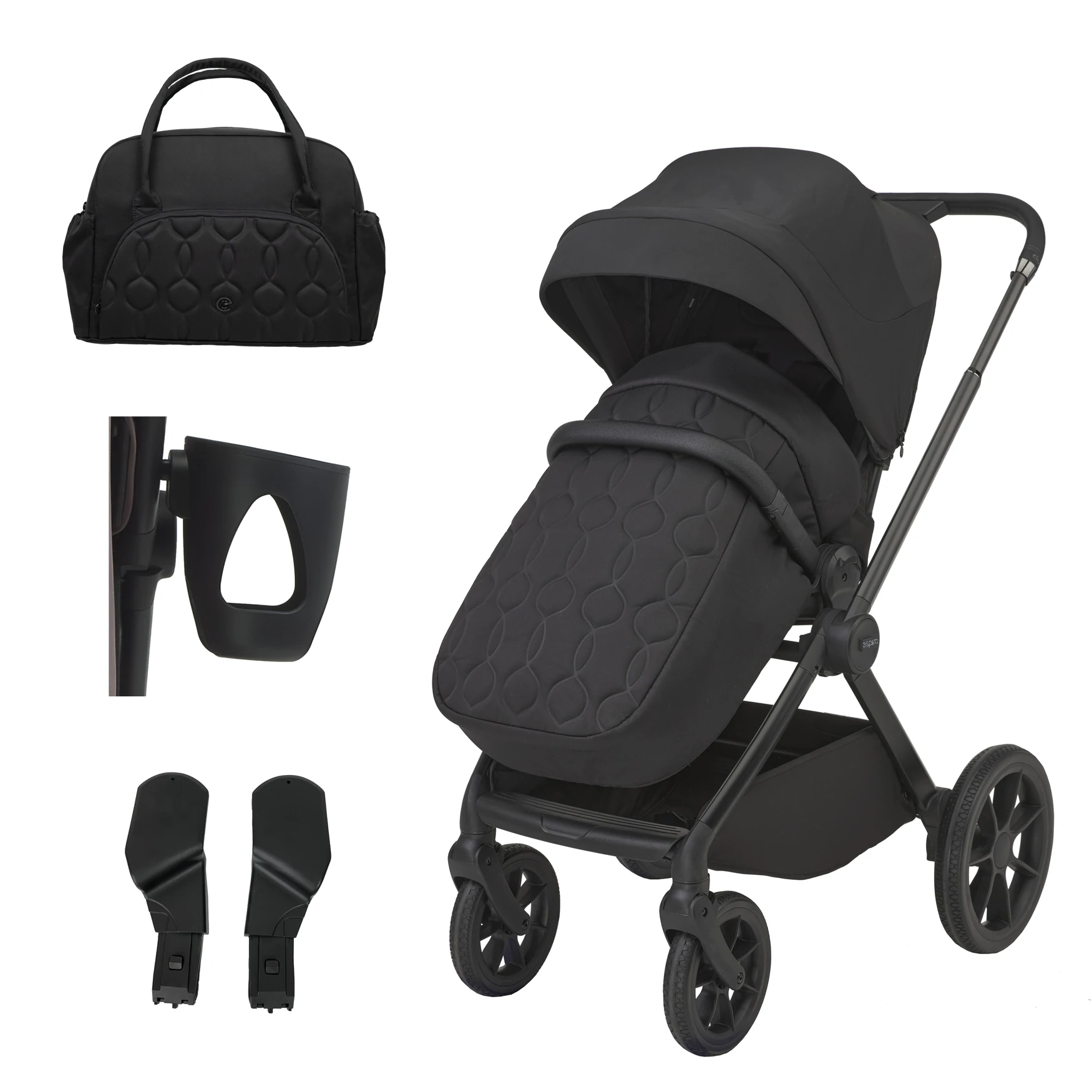 Espiro Clodi - wózek 2w1 | 10 Trendy Black