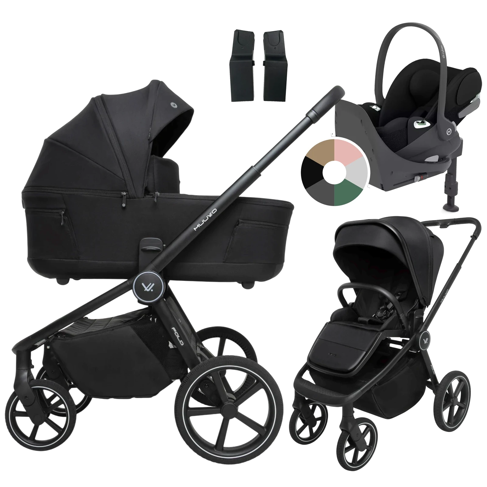 Muuvo Fold + Cybex Cloud T + baza T + GRATIS - 4w1 | Classic Black