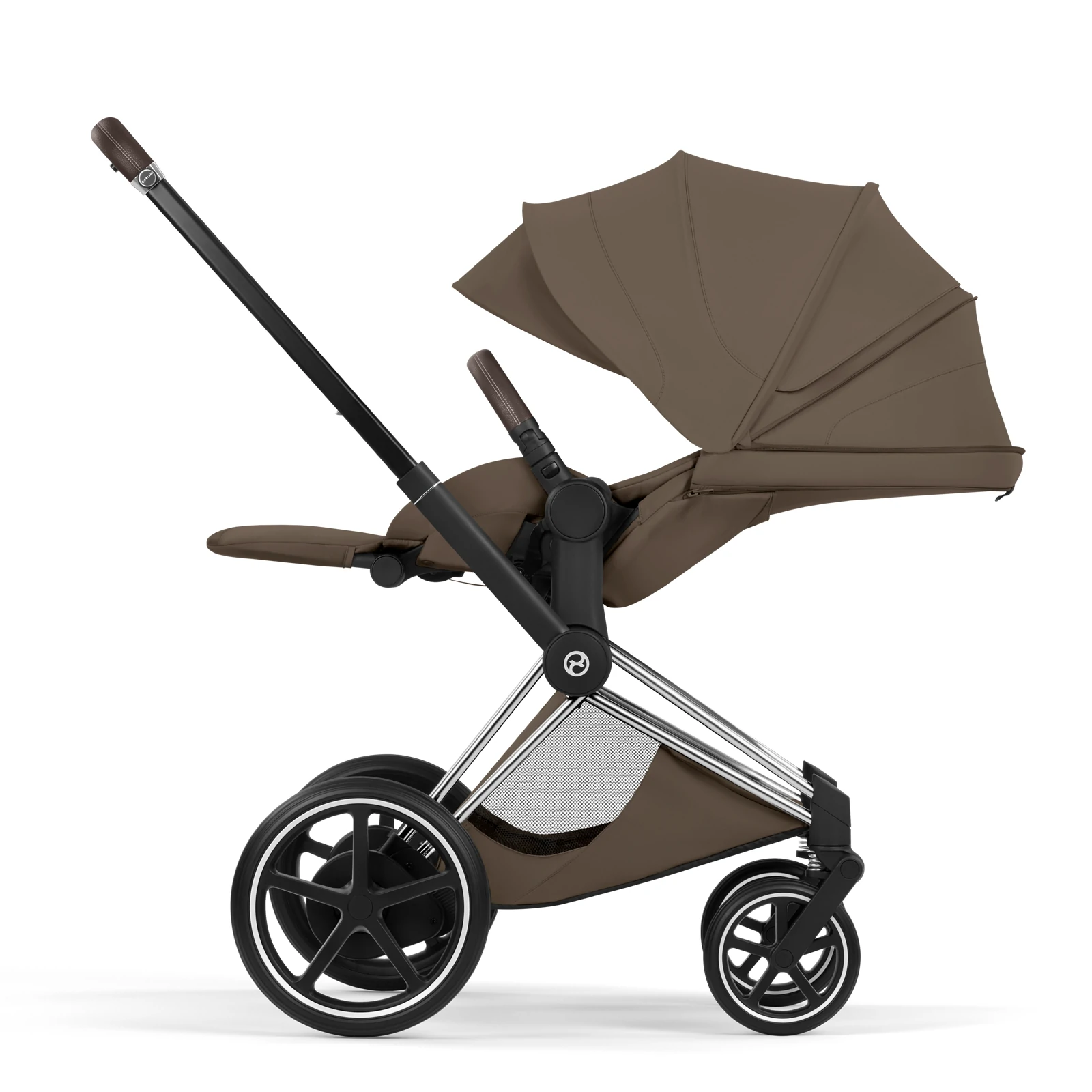 Cybex e-Priam 5.0 - wózek 2w1 | Coconut Brown - Chrome (Style)