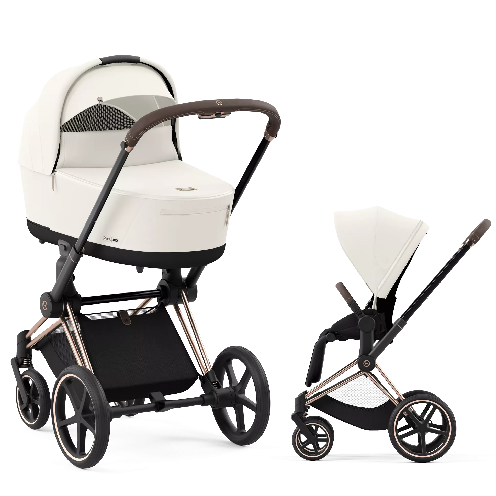 Cybex Priam 4.0 - 2w1 | Off White (Rosegold Frame)