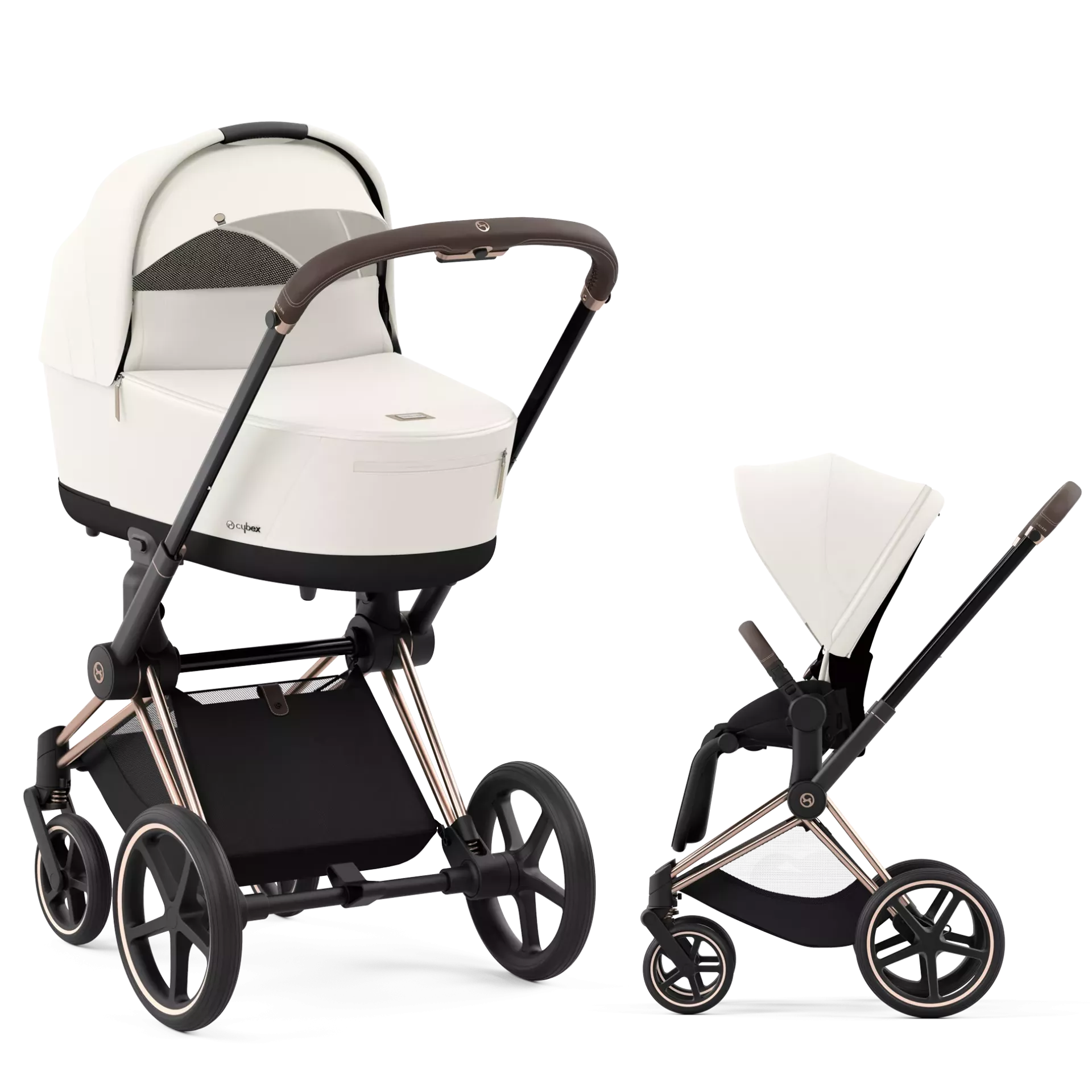 Cybex Priam 4.0 - 2w1 | Off White (Rosegold Frame)