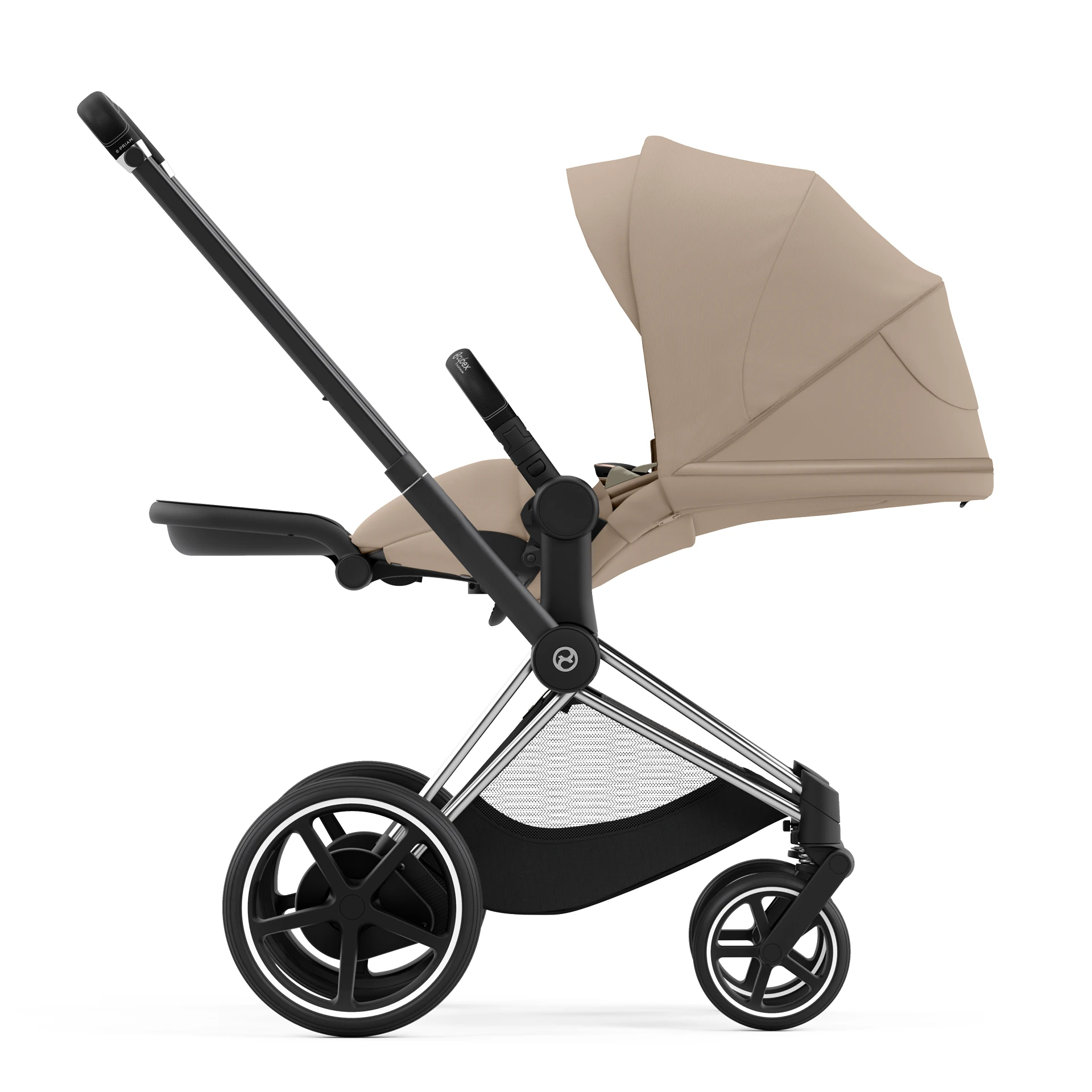 Cybex e-Priam 4.0 - 2w1 | Cozy Beige (Chrome Black Frame) Cybex e-Priam 4.0 - 2w1 | Cozy Beige (Chrome Black Frame)