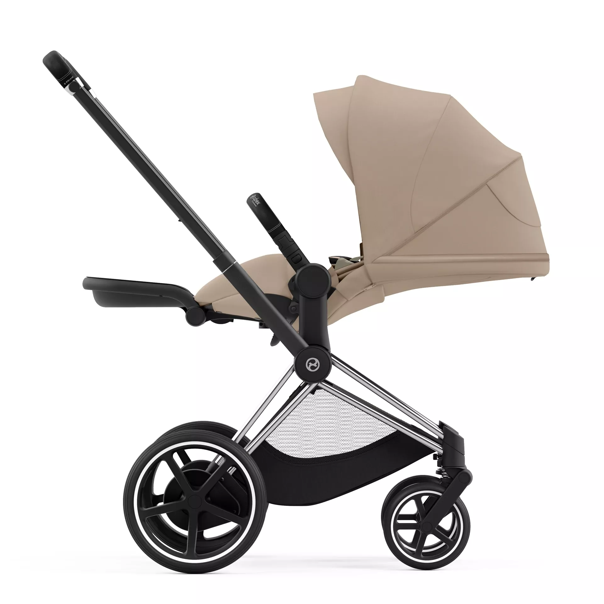 Cybex e-Priam 4.0 - 2w1 | Cozy Beige (Chrome Black Frame) Cybex e-Priam 4.0 - 2w1 | Cozy Beige (Chrome Black Frame)