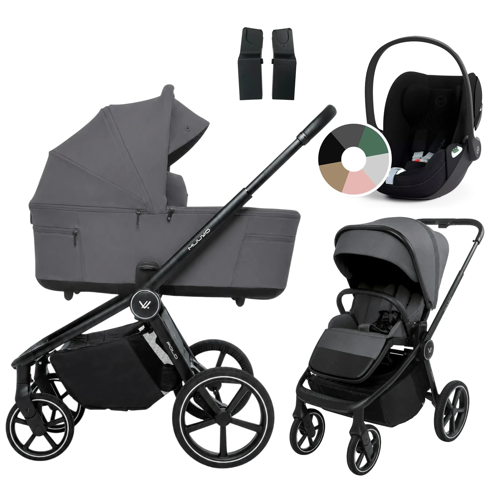 Muuvo Fold + Cybex Cloud T i-Size + GRATIS - 3w1 | Iron Graphite