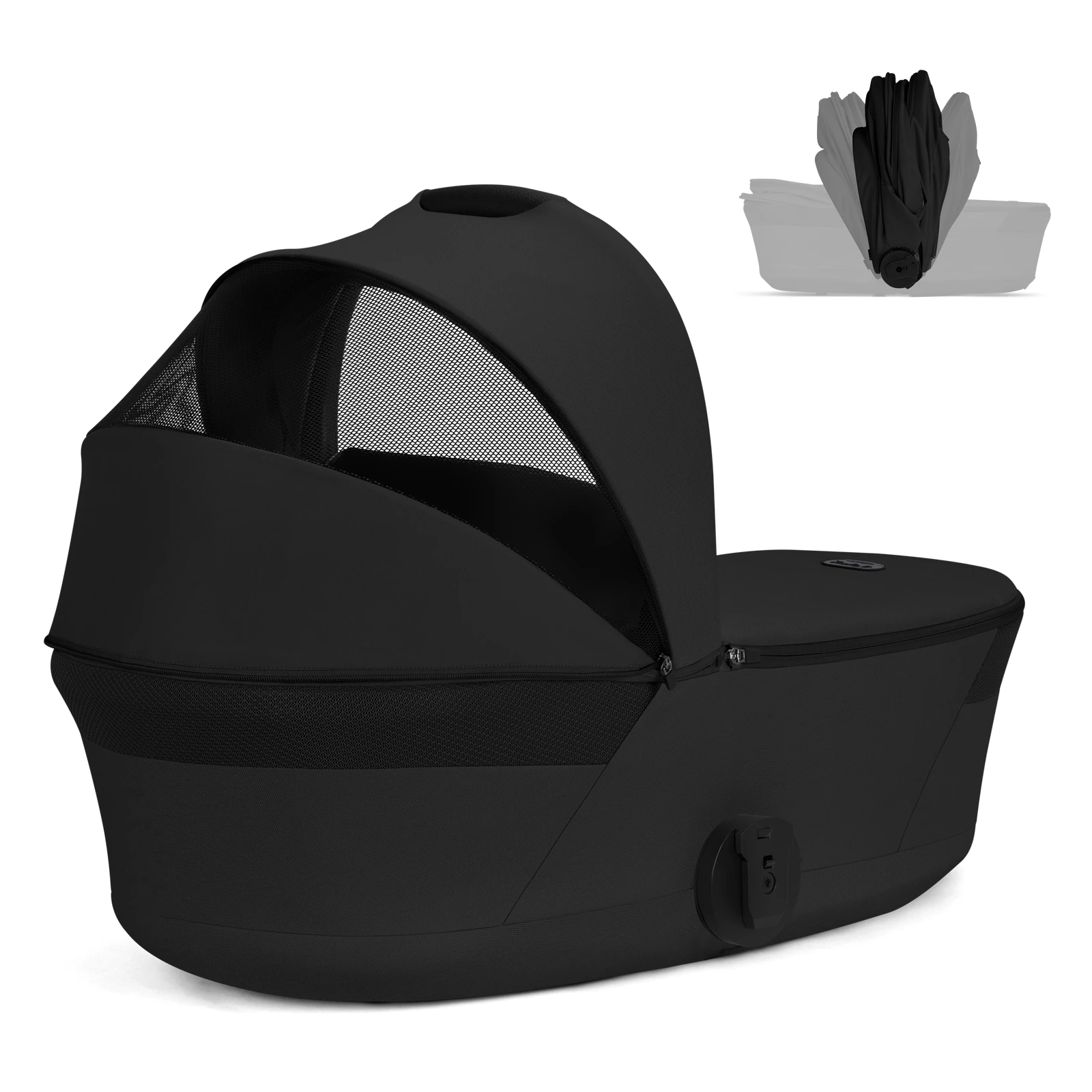 Cybex Balios S Lux Fold - 2w1 ze składaną gondolą | Moon Black