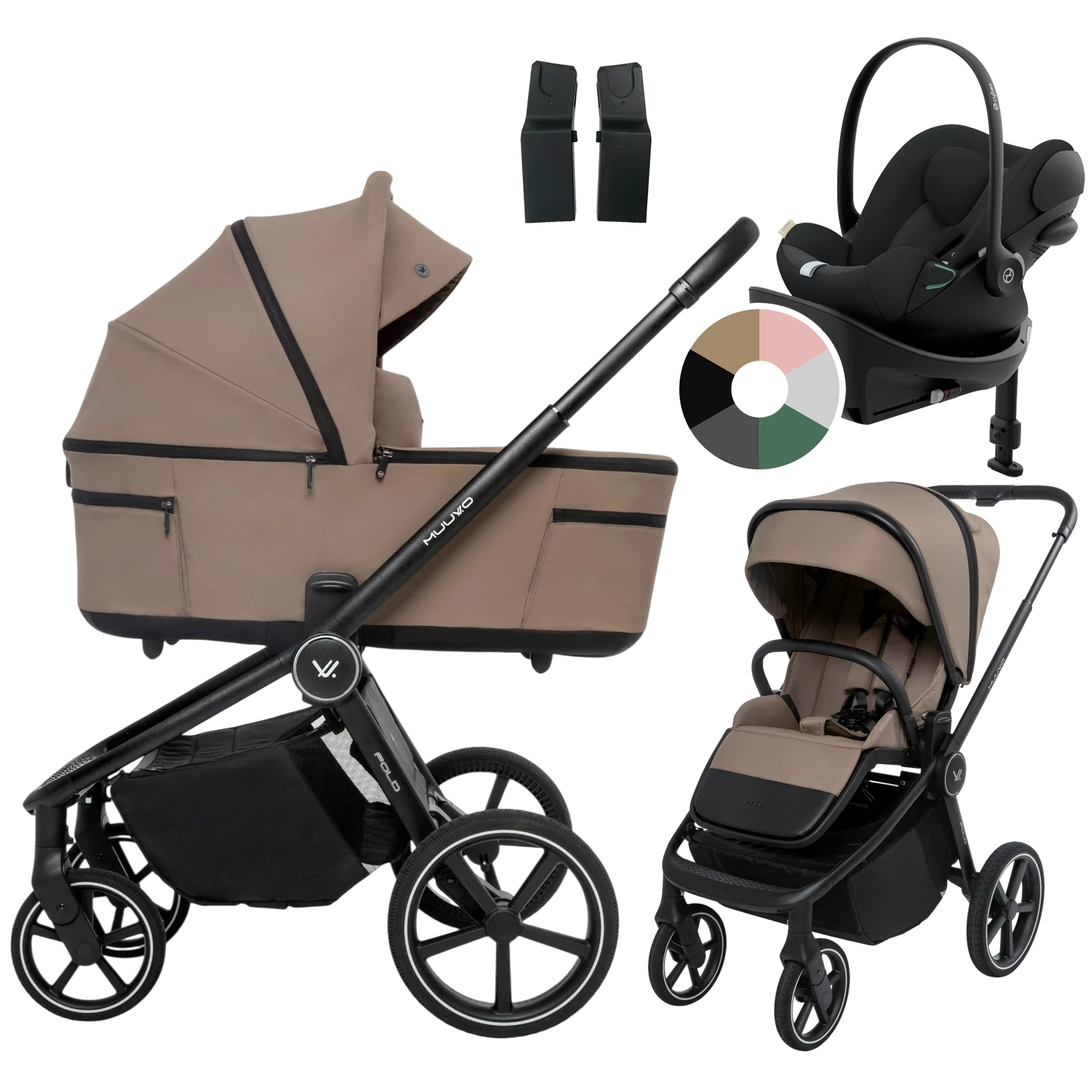 Muuvo Fold + Cybex Cloud G3 + baza G3 + GRATIS - 4w1 | Mokka