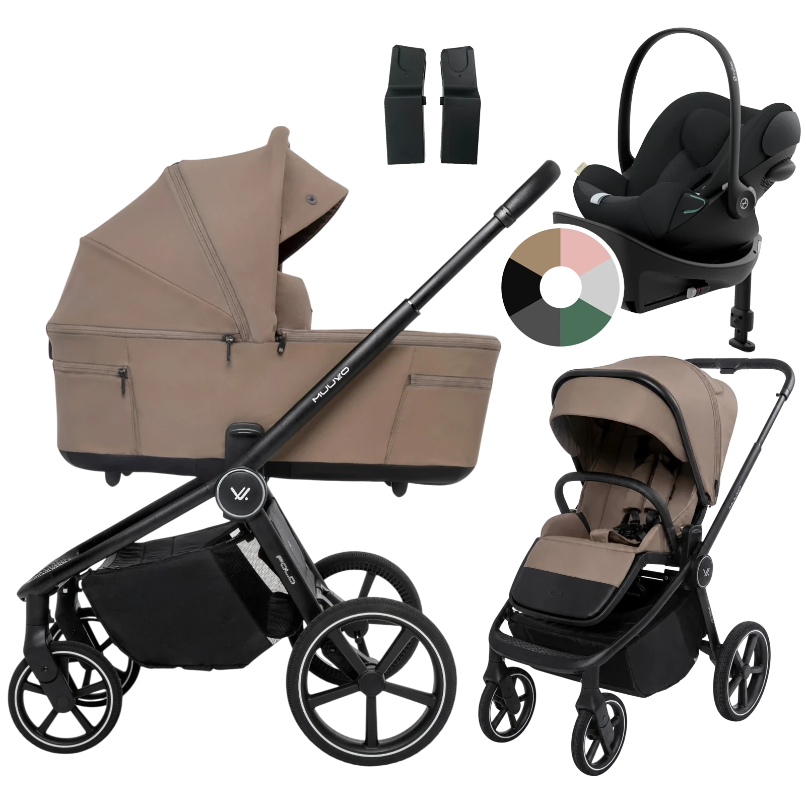 Muuvo Fold + Cybex Cloud G3 + baza G3 + GRATIS - 4w1 | Mokka