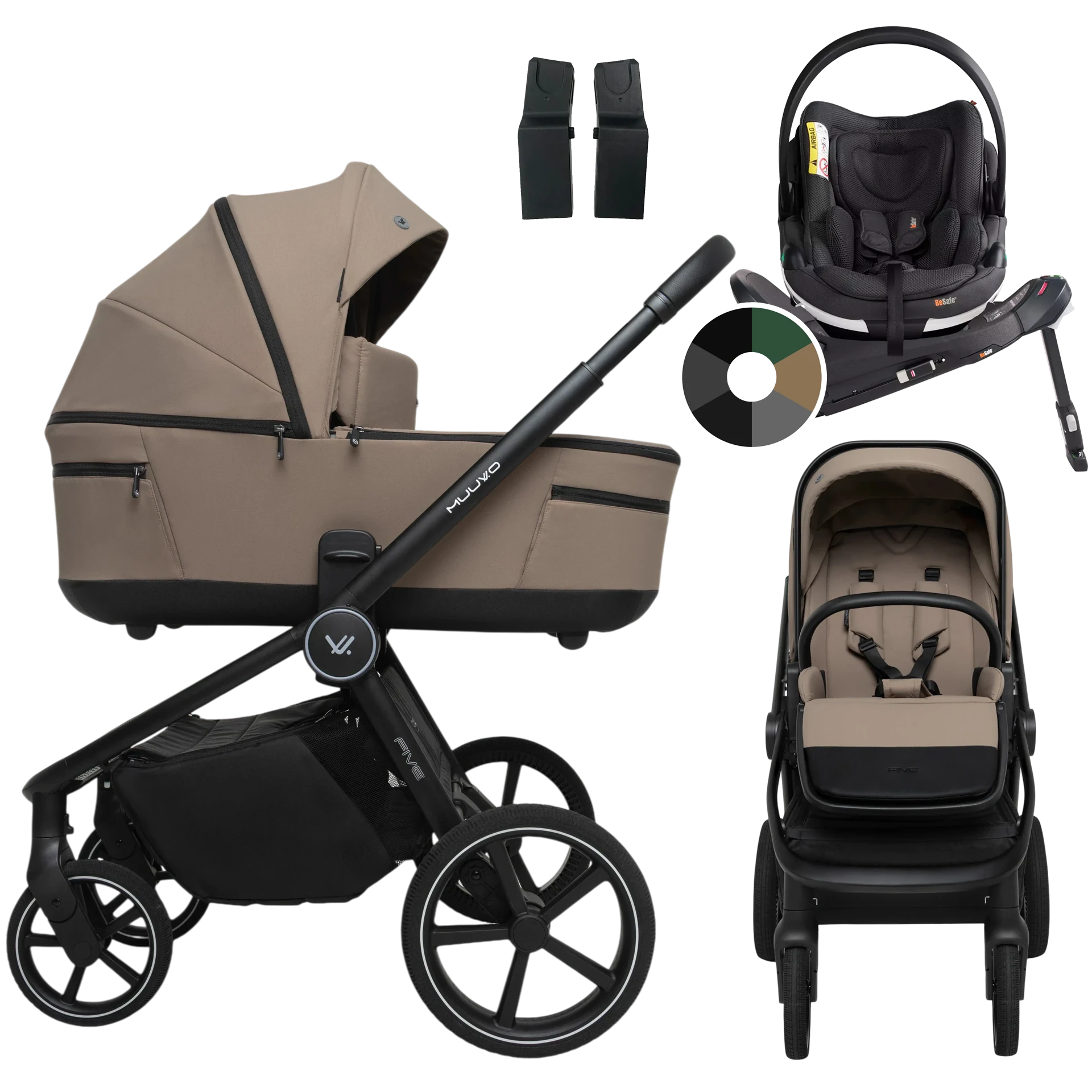 Muuvo Five + BeSafe Go Beyond + baza Beyond +GRATIS - 4w1 | Mokka