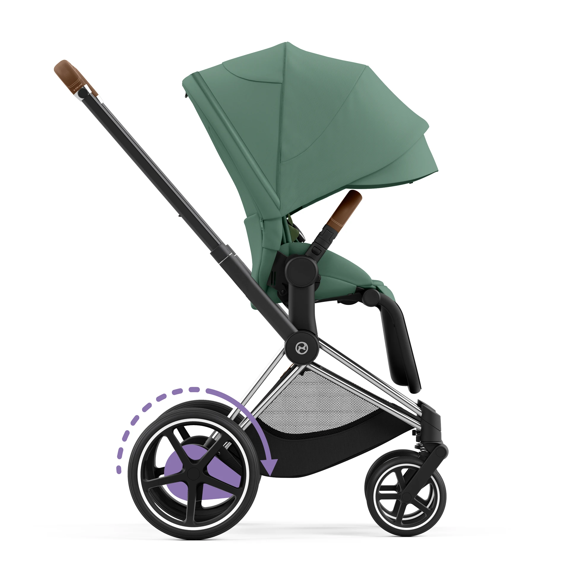 Cybex e-Priam 4.0 - 2w1 | Leaf Green (Chrome Brown Frame)