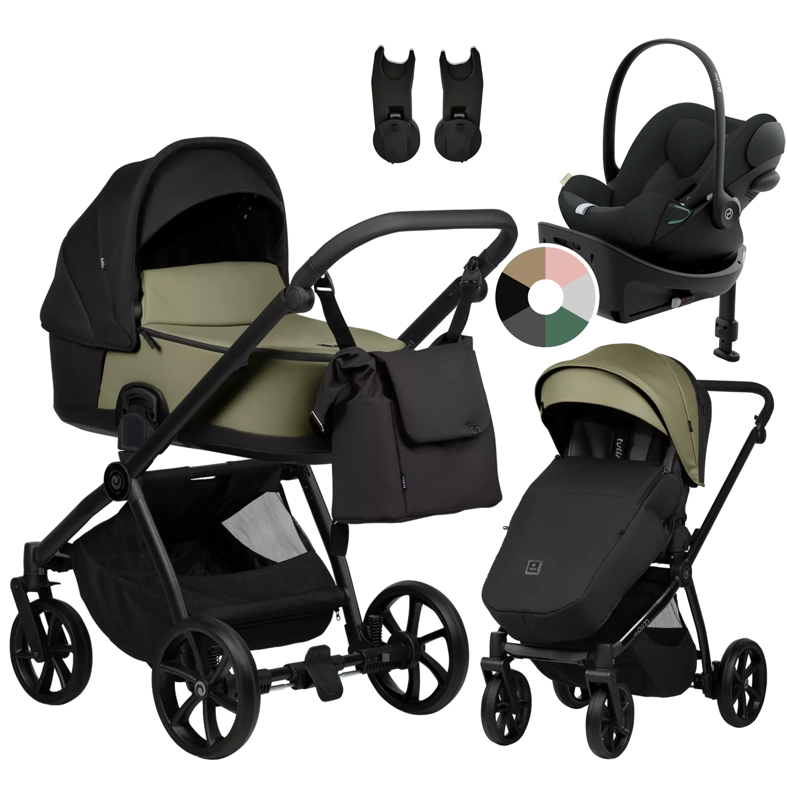Tutis Mio 3 Plus + Cybex Cloud G3 + baza G3 + GRATIS - 4w1 | 025 Olive