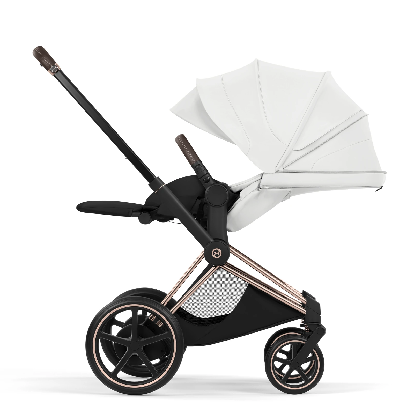 Cybex e-Priam 5.0 - wózek 2w1 | Off White - Rosegold (Style)