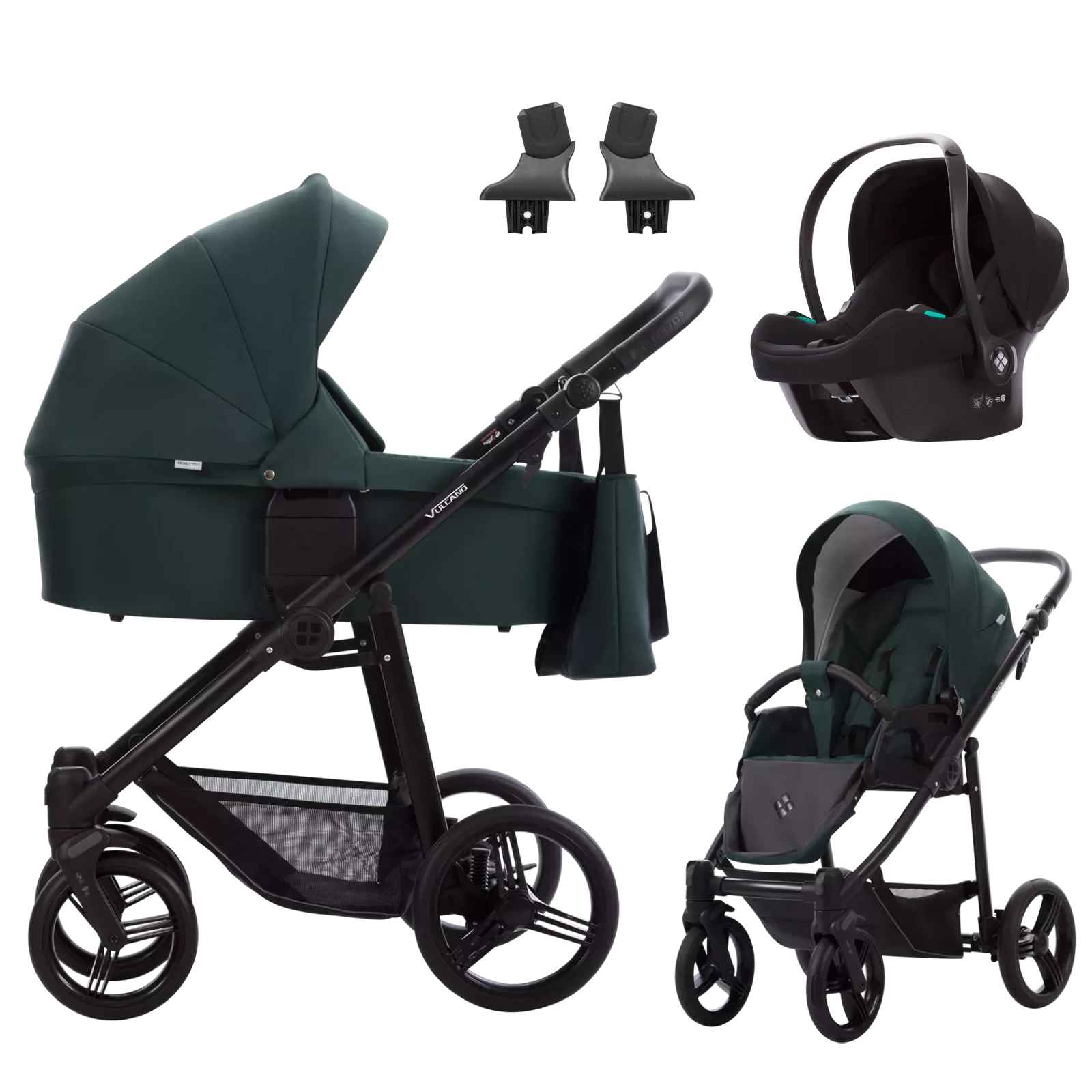 Bebetto Vulcano + Bebetto Cosmo 2.0 +GRATIS - 3w1 | 05 (Black Frame)