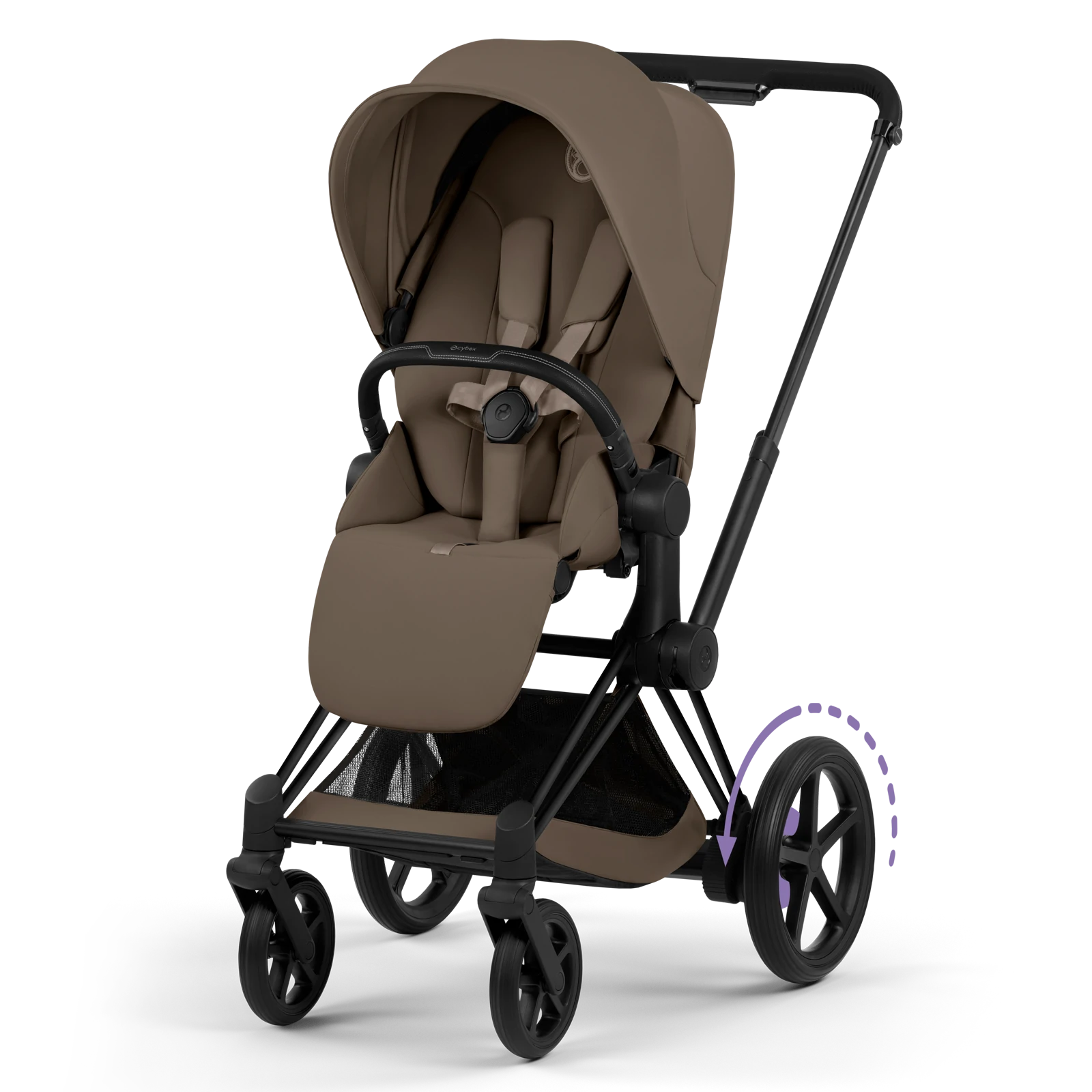 Cybex e-Priam 5.0 - wózek 2w1 | Coconut Brown - Matt Black (Comfort)
