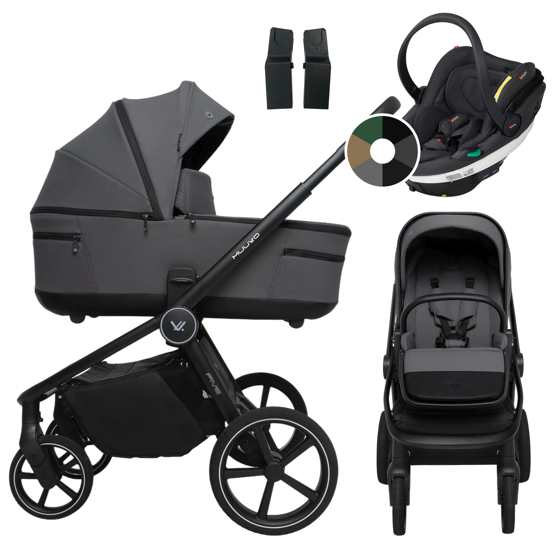 Muuvo Five + BeSafe Go Beyond +GRATIS - 3w1 | Iron Graphite