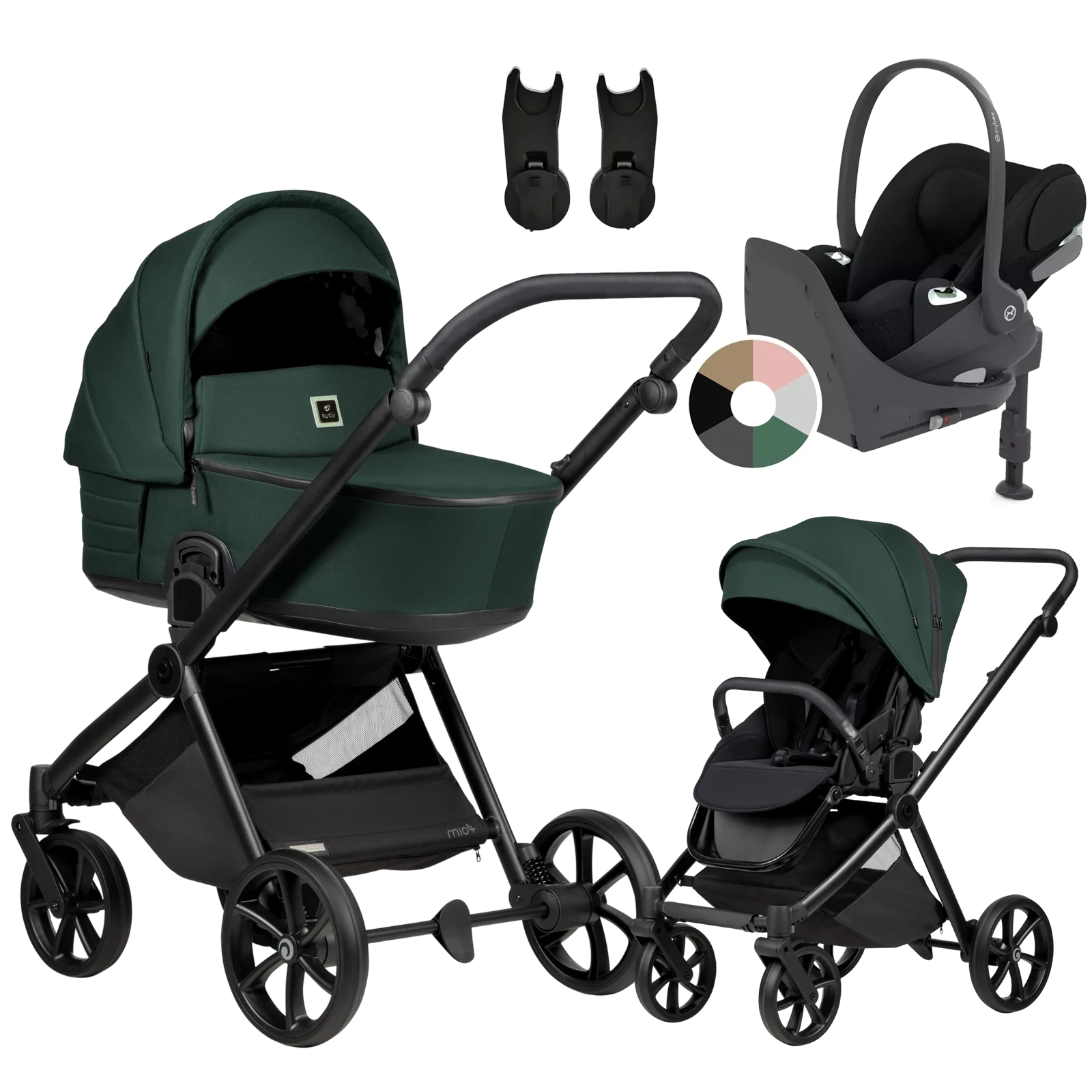 Tutis Mio 3 Plus + Cybex Cloud T + baza T + GRATIS - 4w1 | 240 Pacific Green