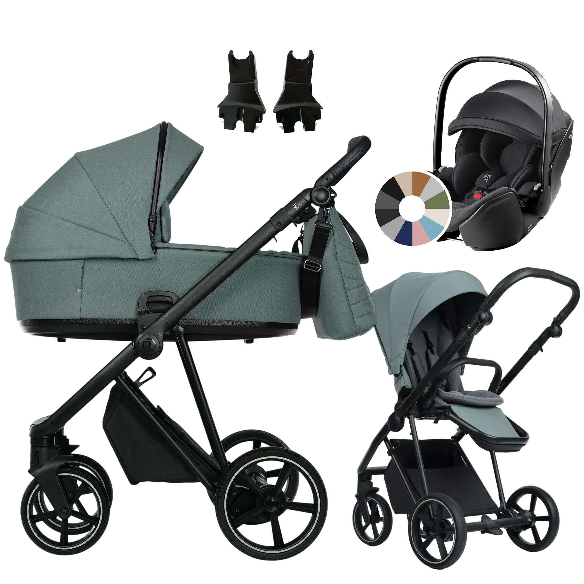 Roan Ivi 2.0 + Britax Römer Baby-Safe Pro +GRATIS - 3w1 | Pine Green Black