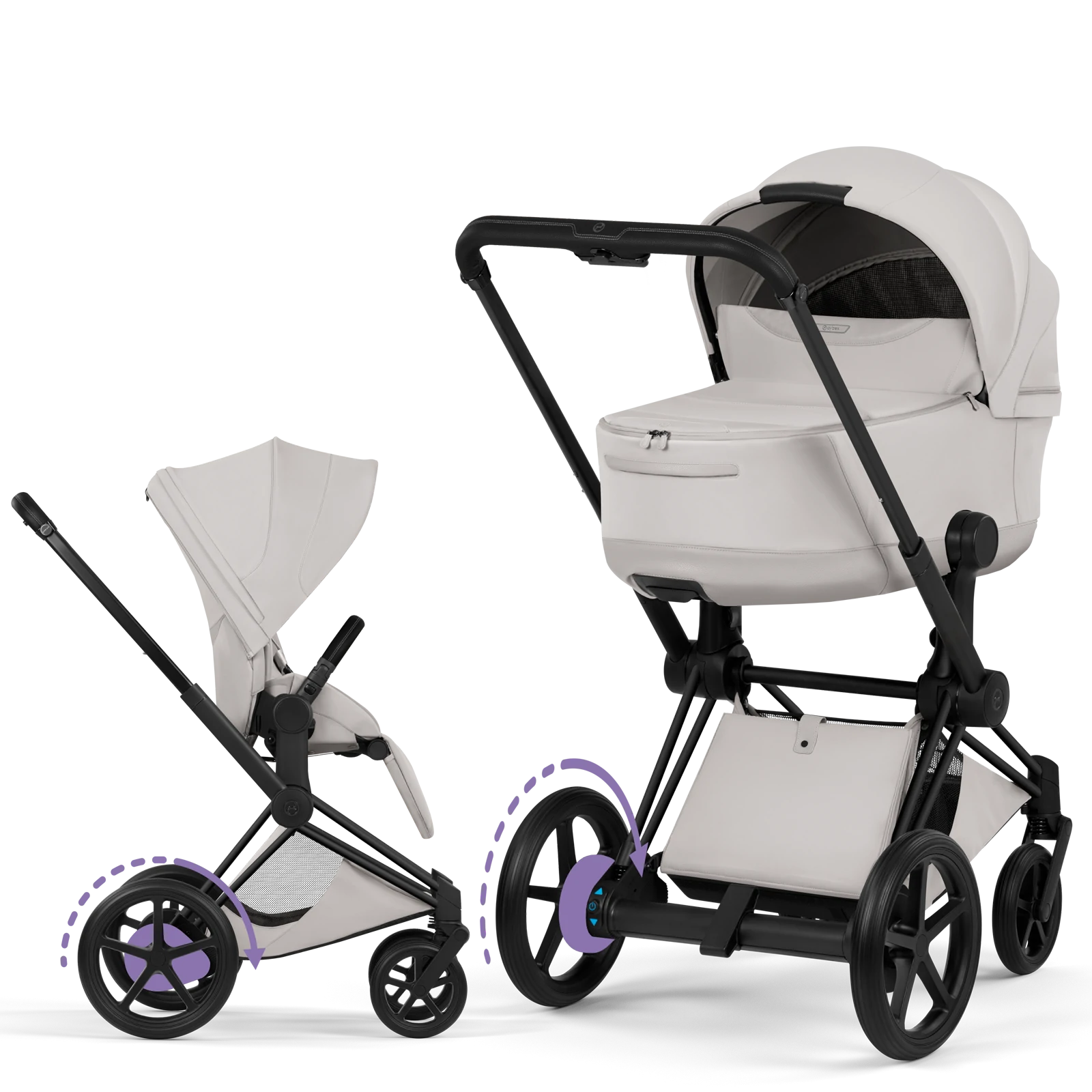 Cybex e-Priam 5.0 - wózek 2w1 | City Grey - Matt Black (Style)
