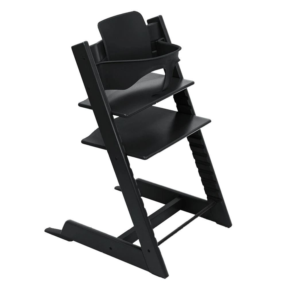 Stokke Tripp Trapp - krzesełko do karmienia + Baby Set | Black