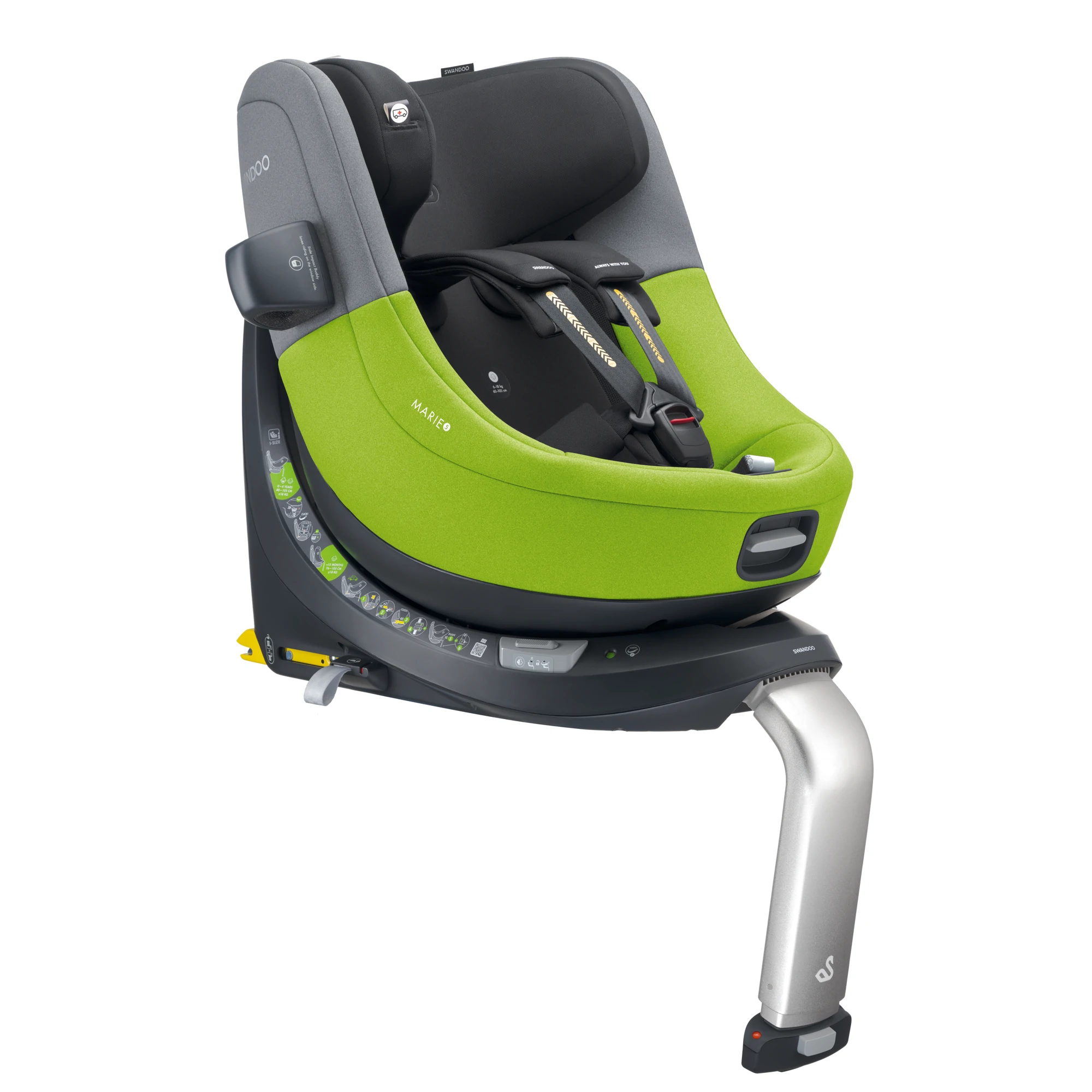 Swandoo Marie 5 i-Size | Lime & Sesame Grey Swandoo Marie 5 i-Size | Lime & Sesame Grey