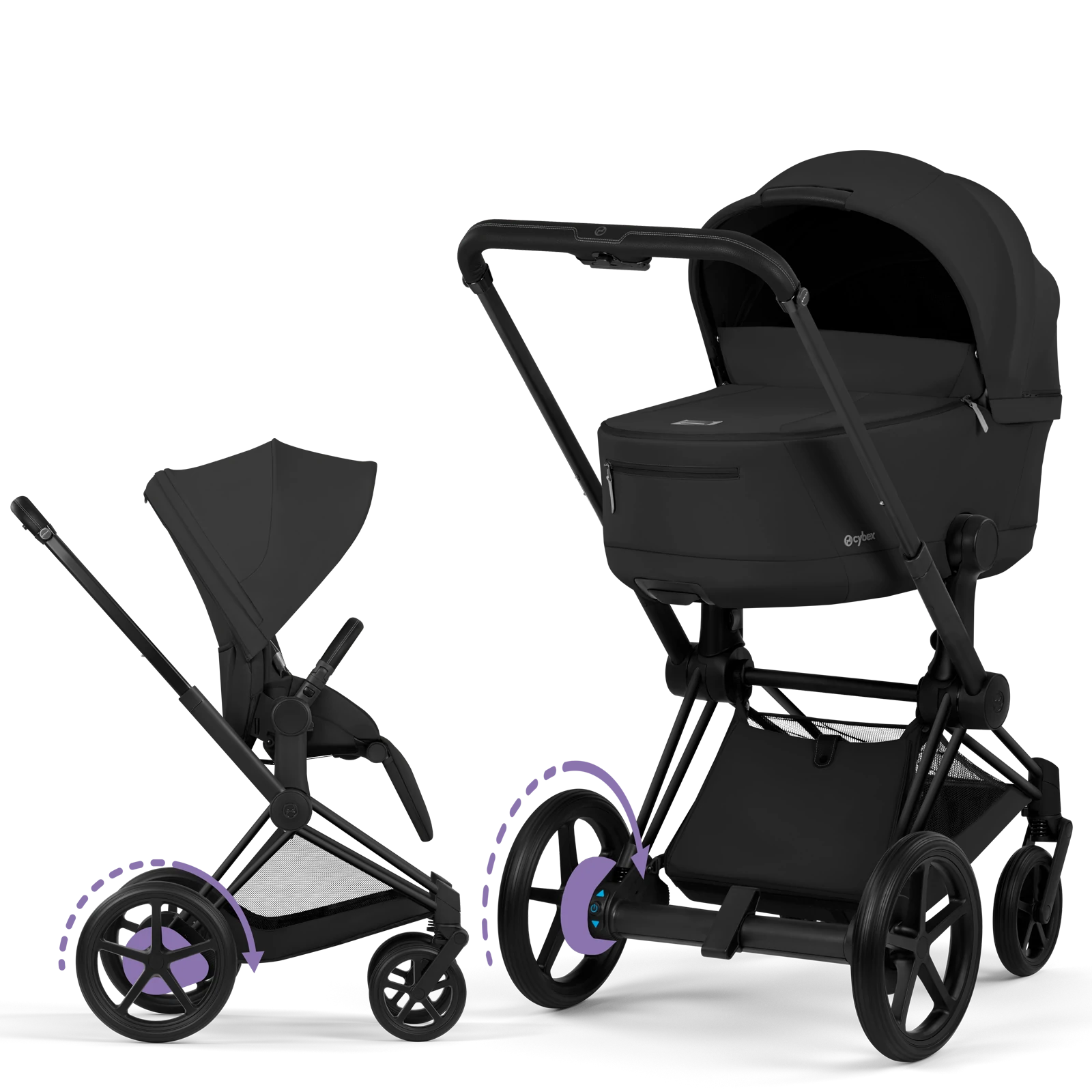 Cybex e-Priam 5.0 - wózek 2w1 | Sepia Black - Matt Black (Comfort)