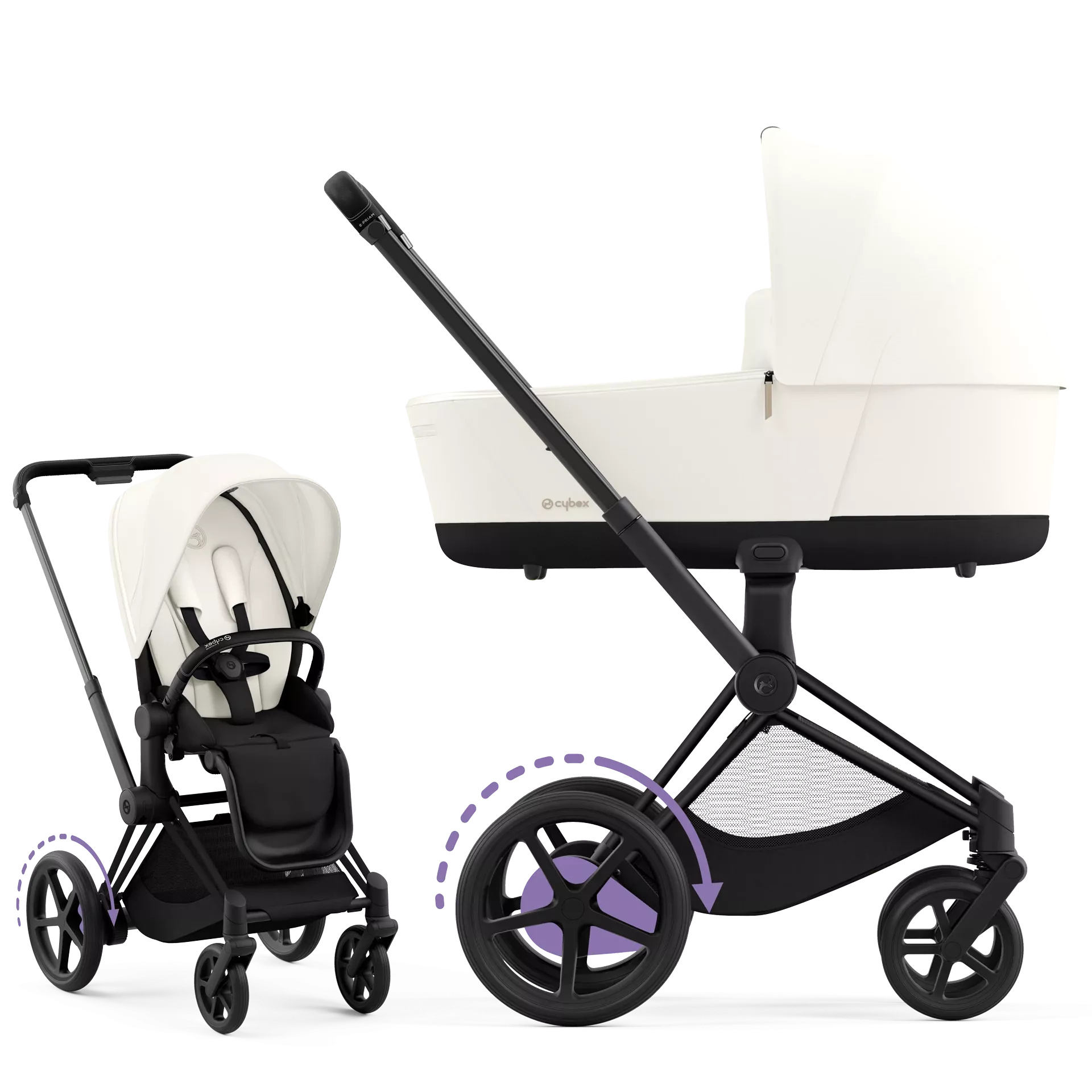 Cybex e-Priam 4.0 - 2w1 | Off White (Matt Black Frame)