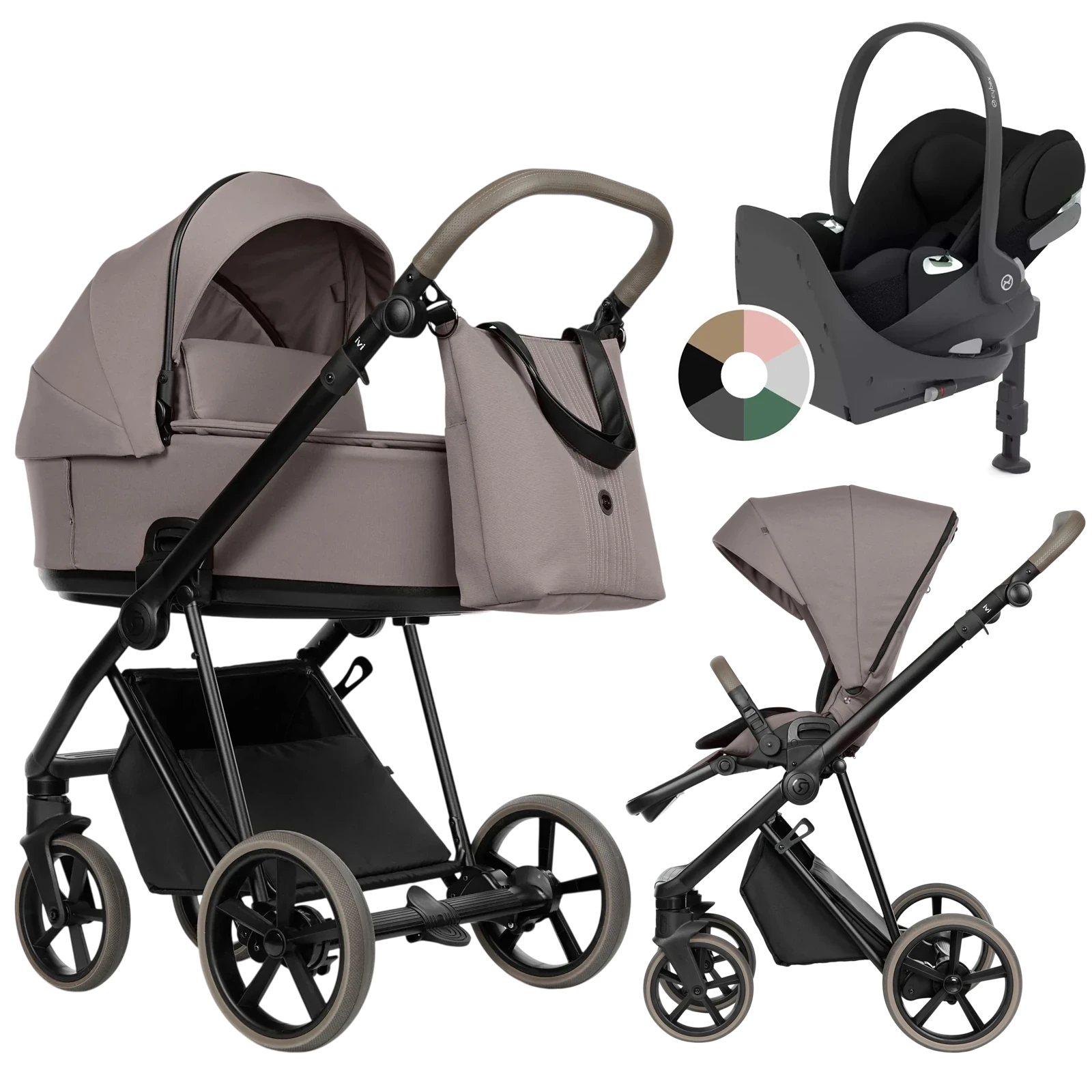 Roan Ivi 2.0 Vintage + Cybex Cloud T + baza T + GRATIS - 4w1 | Cocoa Cream