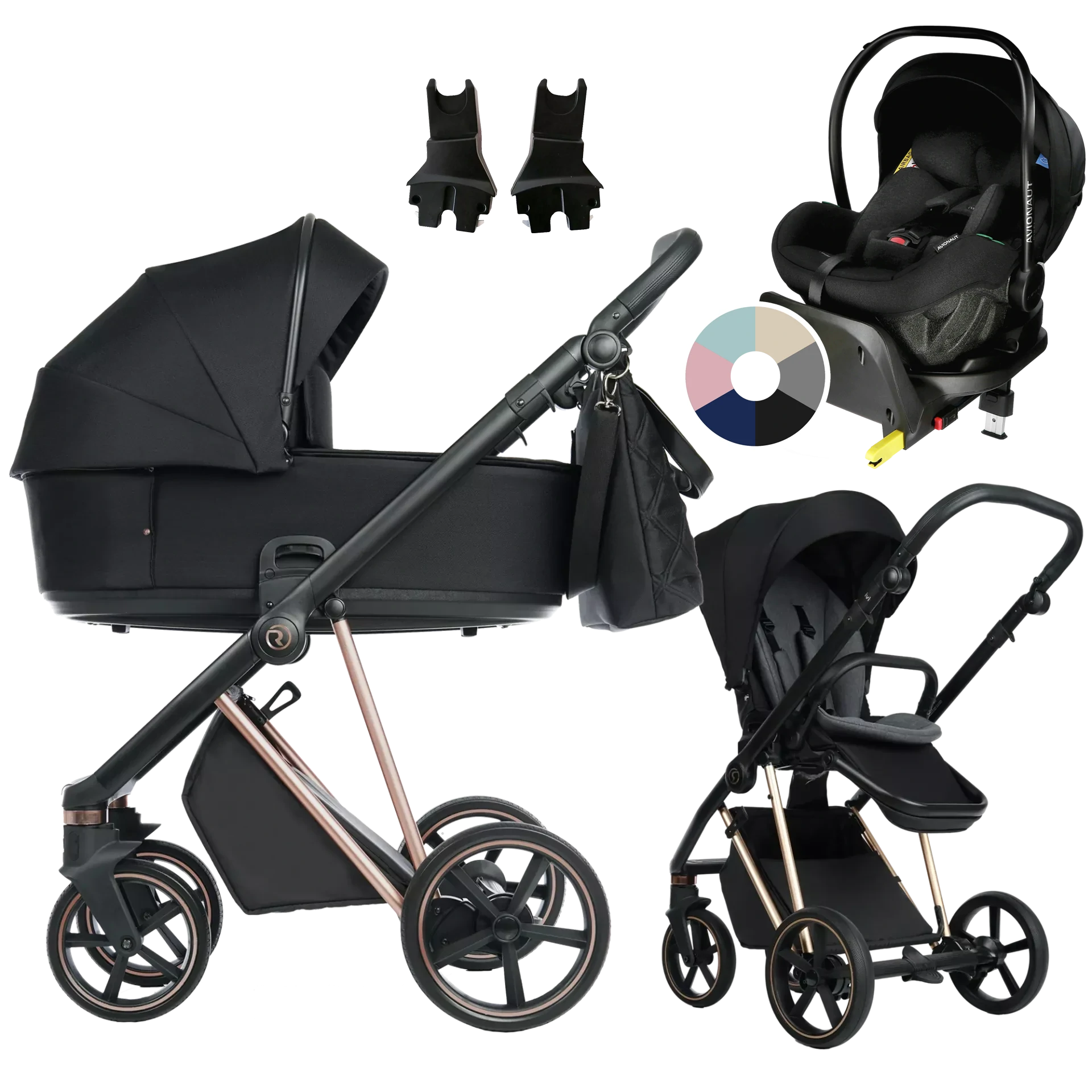 Roan Ivi 2.0 + Avionaut Pixel Pro 2.0 C + baza IQ Orbit +GRATIS - 4w1 | Raven Rosegold
