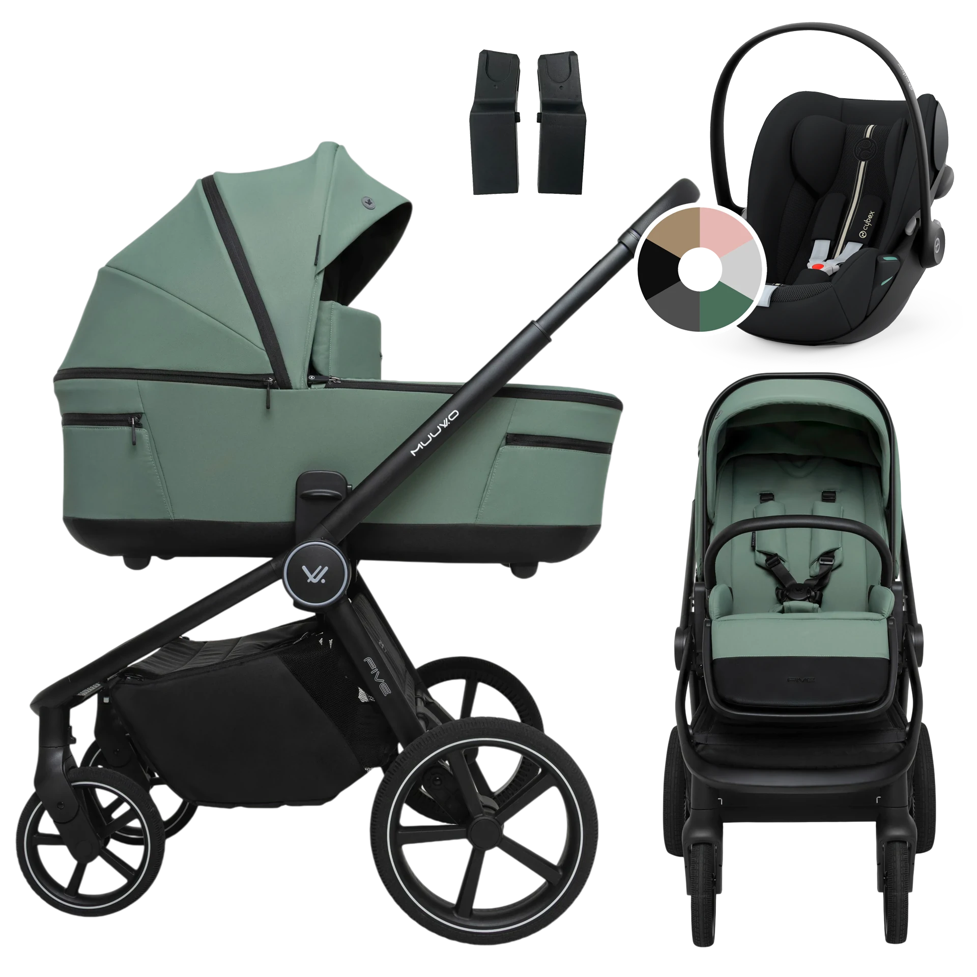 Muuvo Five + Cybex Cloud G i-Size +GRATIS - 3w1 | Pine Green