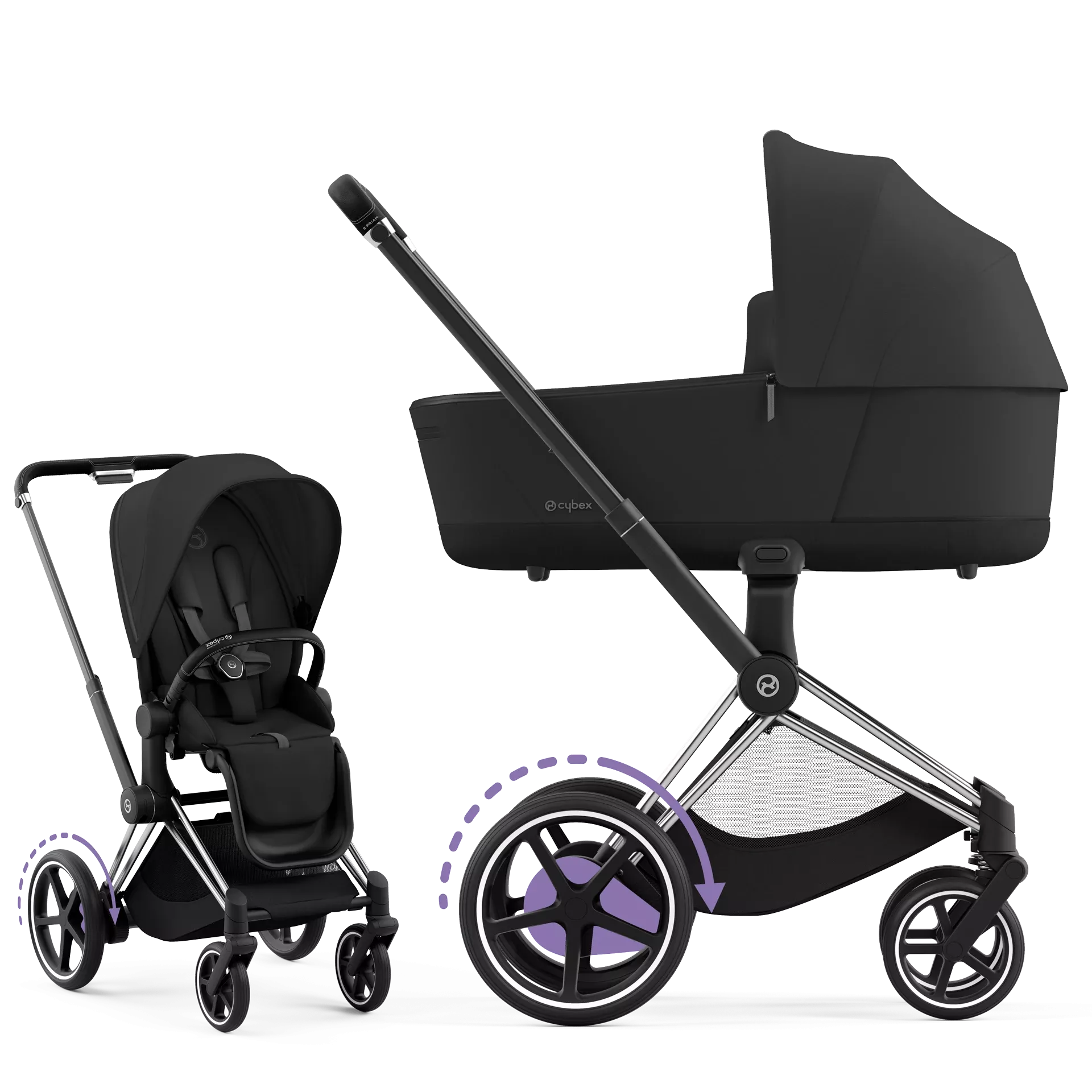 Cybex e-Priam 4.0 - 2w1 | Sepia Black (Chrome Black Frame)