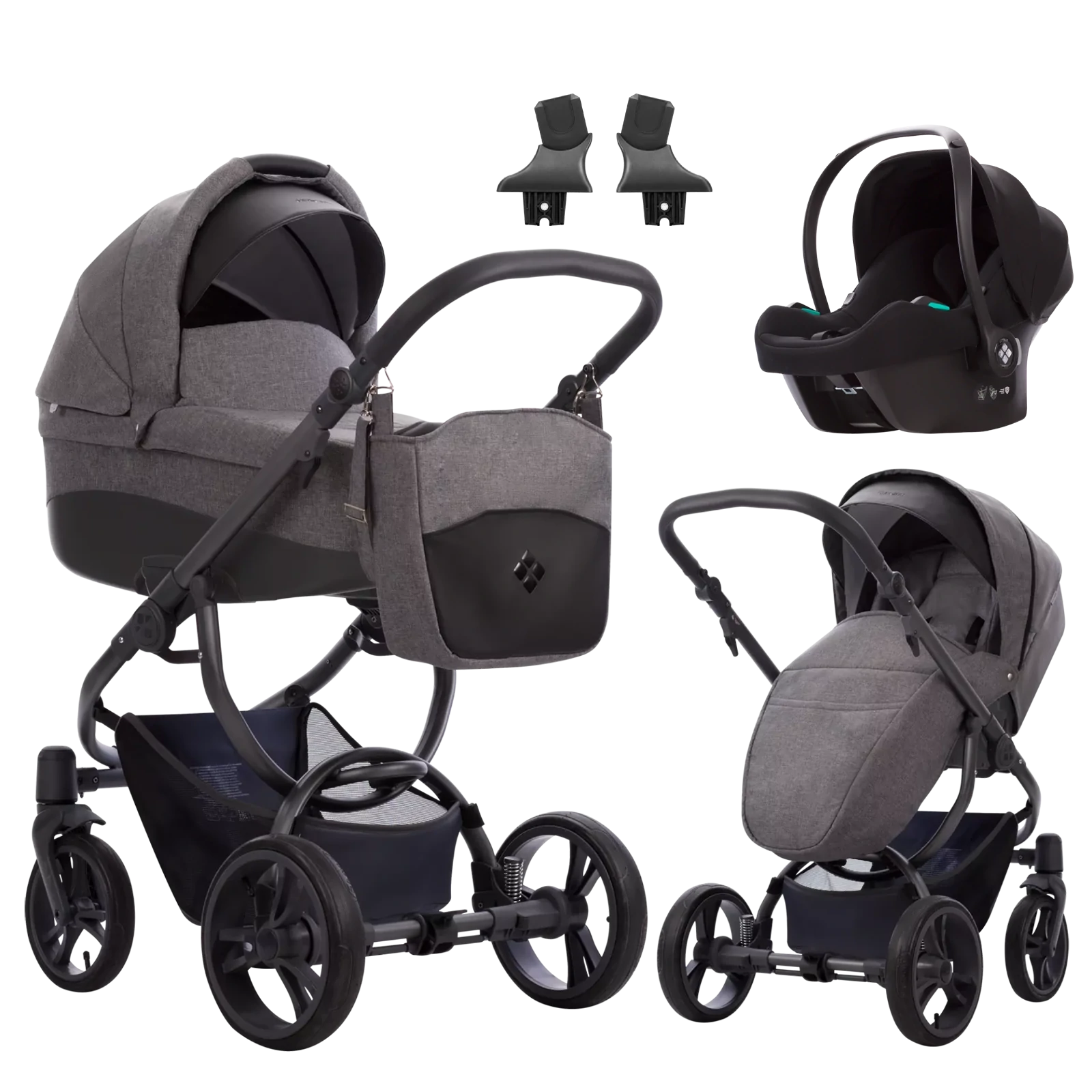 Bebetto Holland + Bebetto Cosmo 2.0 +GRATIS - 3w1 | 01 (Graphite Frame)