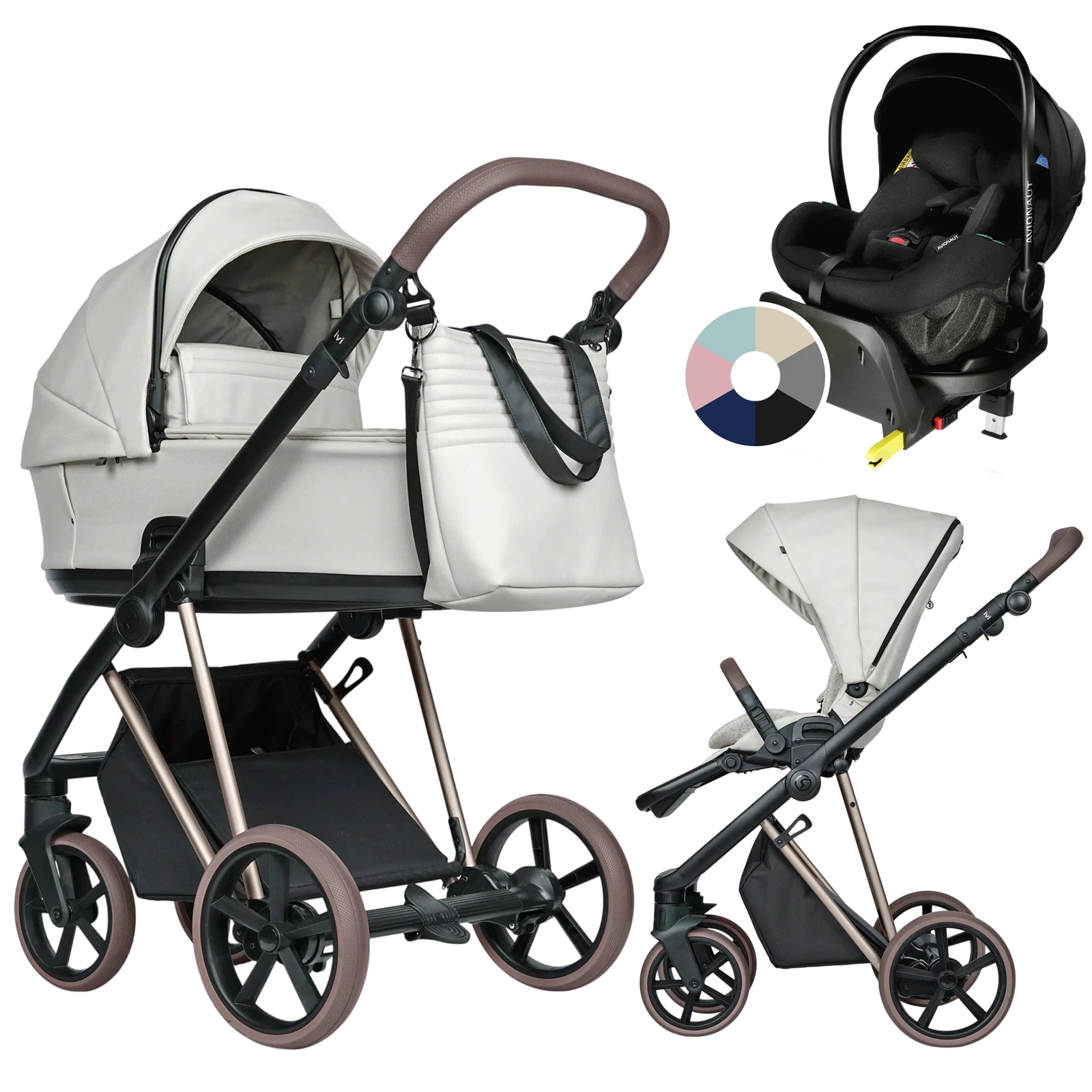 Roan Ivi 2.0 Vintage + Avionaut Pixel Pro 2.0 C + baza IQ Orbit + GRATIS - 4w1 | Butter Cream