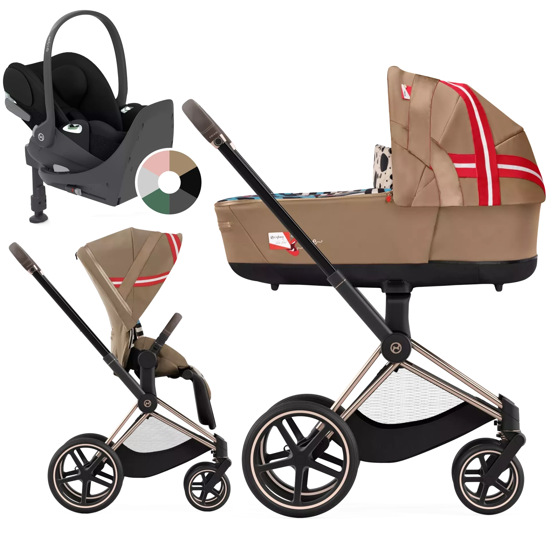 Cybex Priam 4.0 + Cybex Cloud T i-Size + baza T - 4w1 | One Love - Design Collaborations