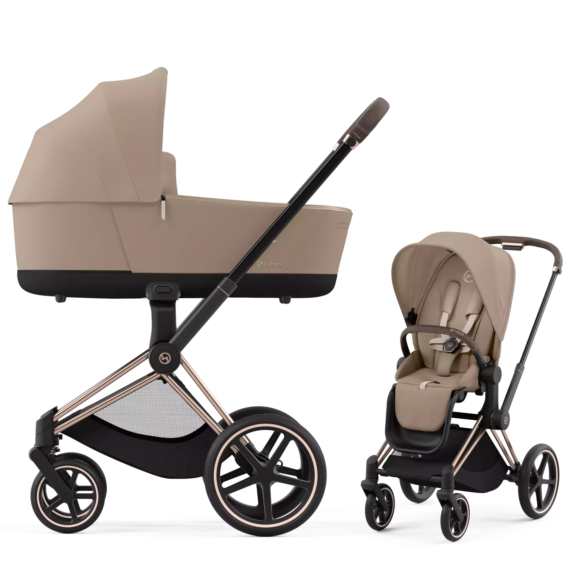 Cybex Priam 4.0 - 2w1 | Cozy Beige (Rosegold Frame)