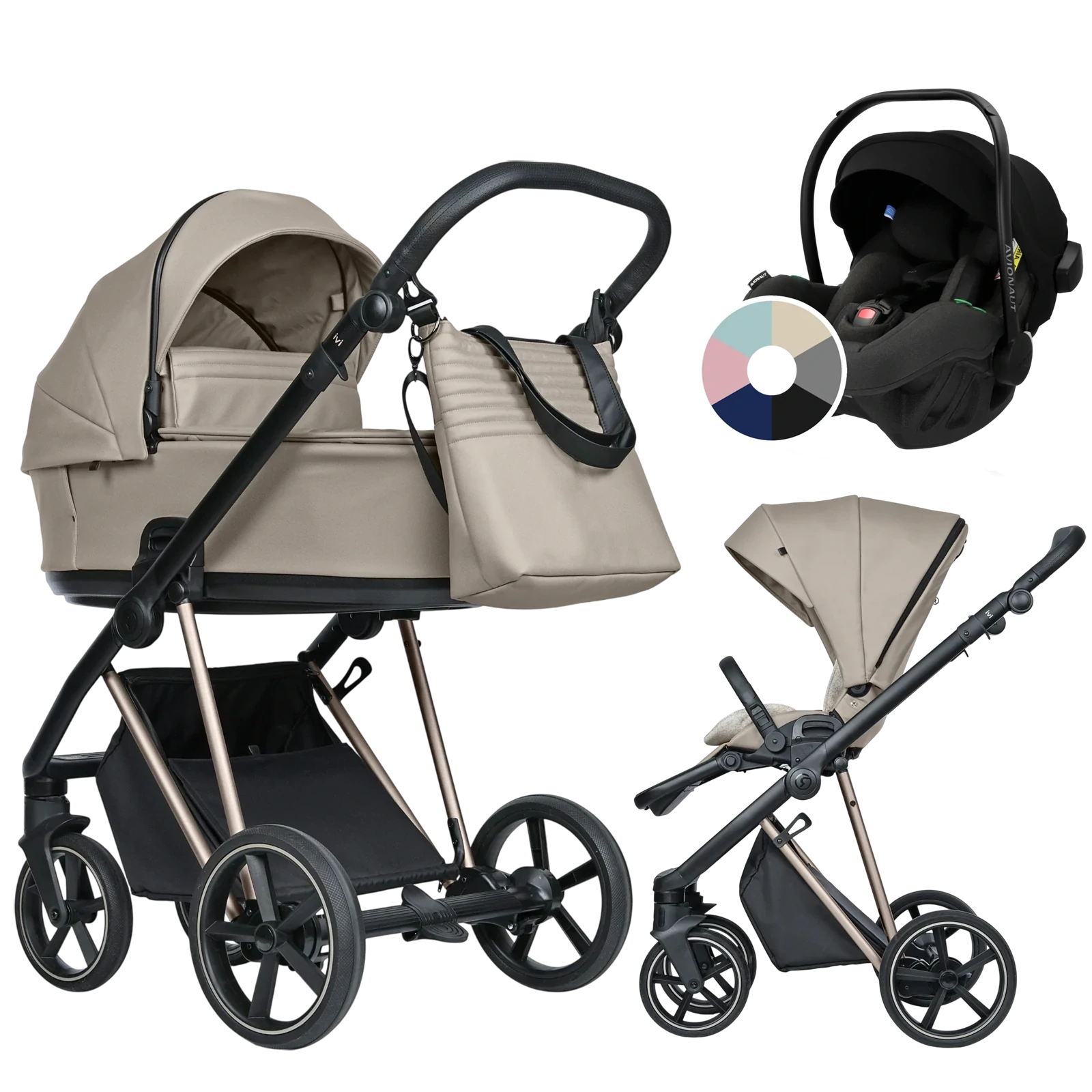 Roan Ivi 2.0 Vintage + Avionaut Pixel Pro 2.0 C +GRATIS - 3w1 | Almond Sugar