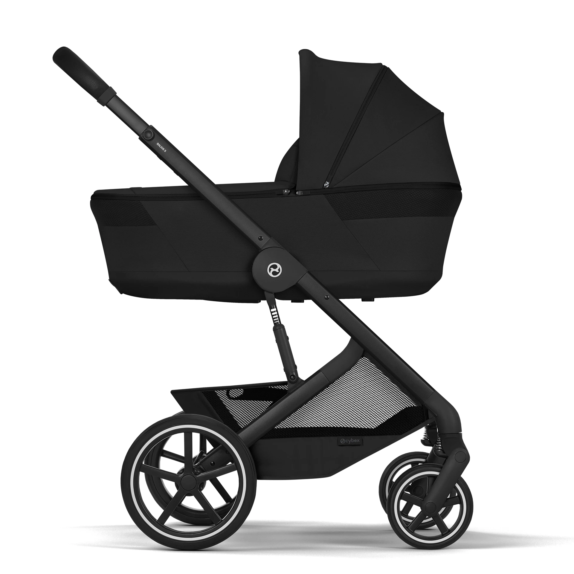 Cybex Balios S Lux Fold - 2w1 ze składaną gondolą | Moon Black