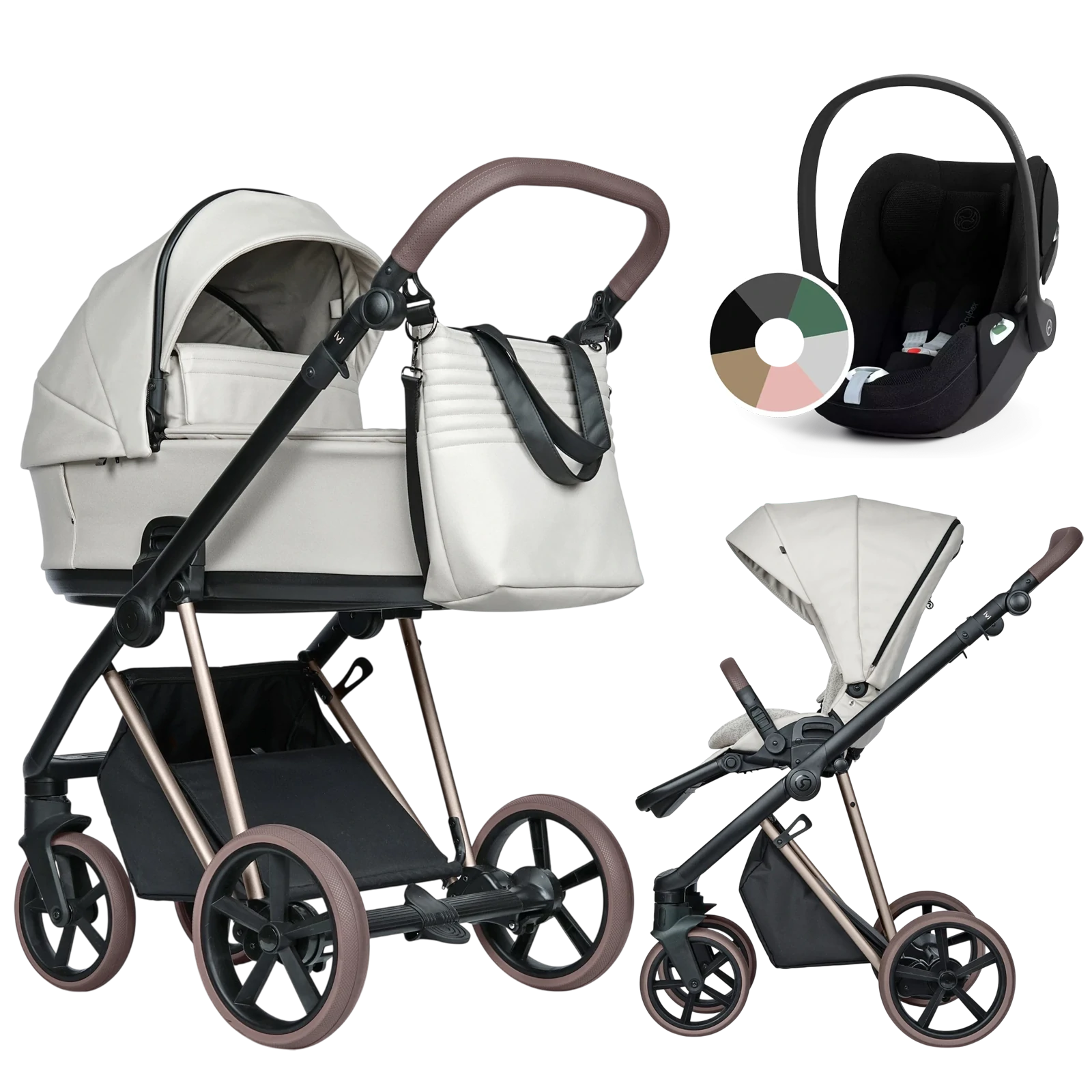 Roan Ivi 2.0 Vintage + Cybex Cloud T i-Size +GRATIS - 3w1 | Butter Cream