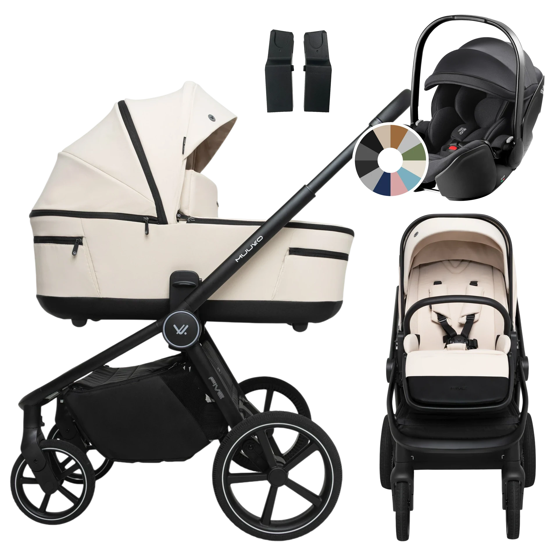 Muuvo Five + Britax Römer Baby-Safe Pro +GRATIS - 3w1 | Desert Sand