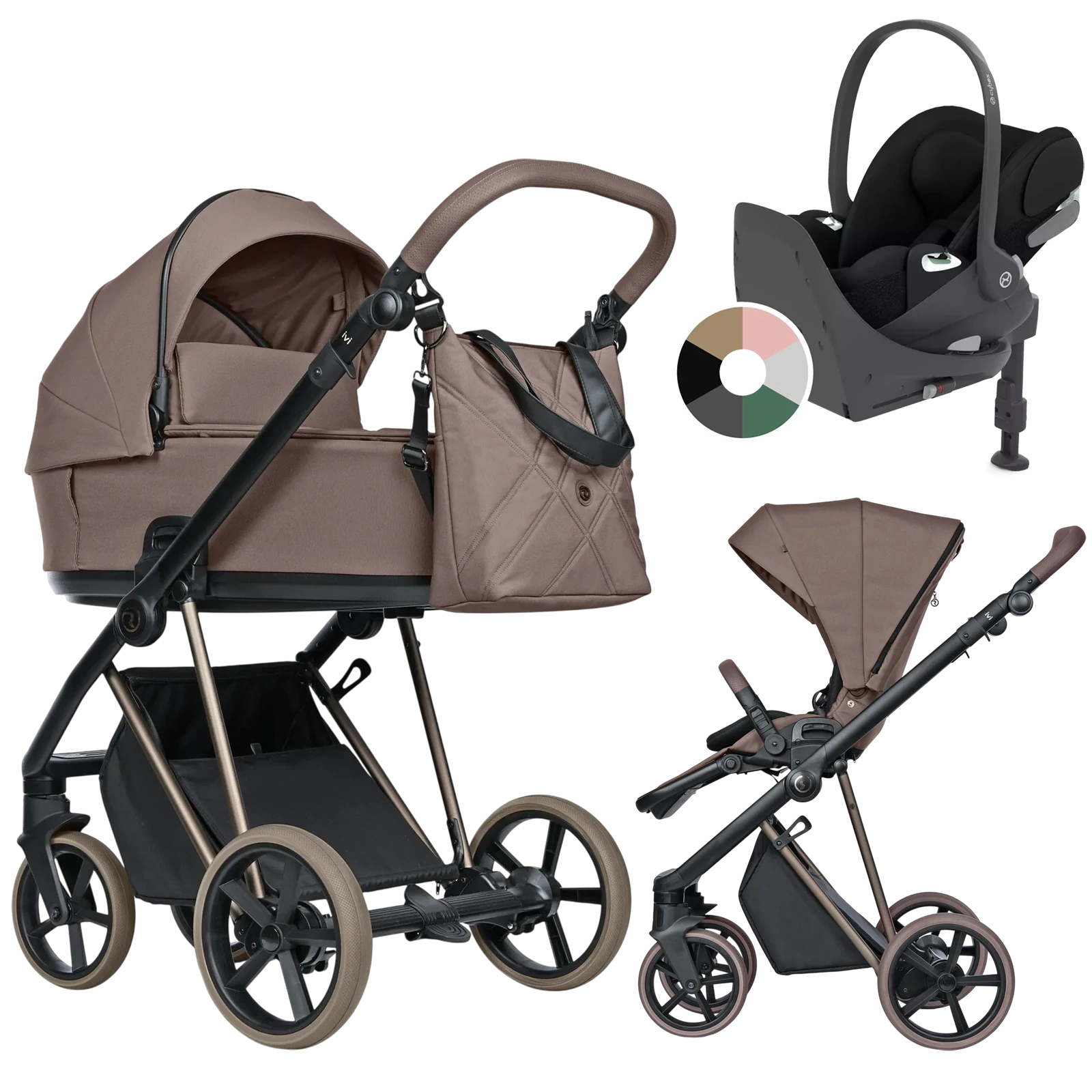 Roan Ivi 2.0 Vintage + Cybex Cloud T + baza T + GRATIS - 4w1 | Mocha Mousse