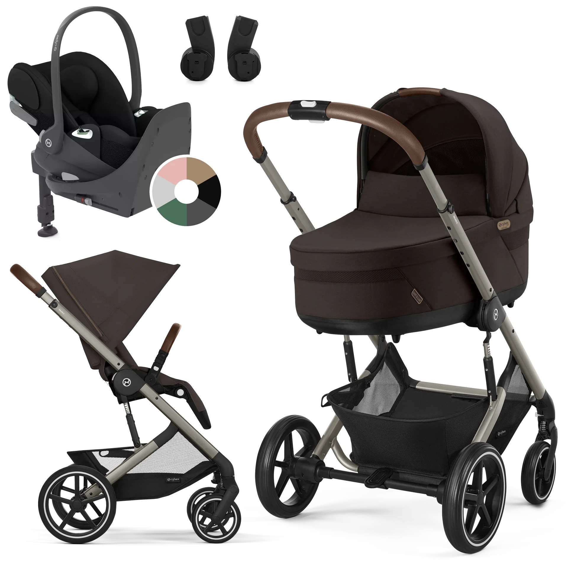 Cybex Balios S Lux + Cybex Cloud T i-Size + baza T - 4w1 | Chocolate Brown