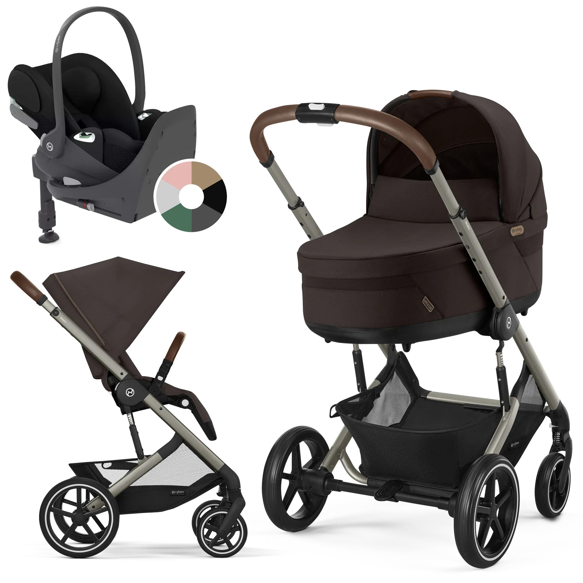 Cybex Balios S Lux + Cybex Cloud T i-Size + baza T - 4w1 | Chocolate Brown