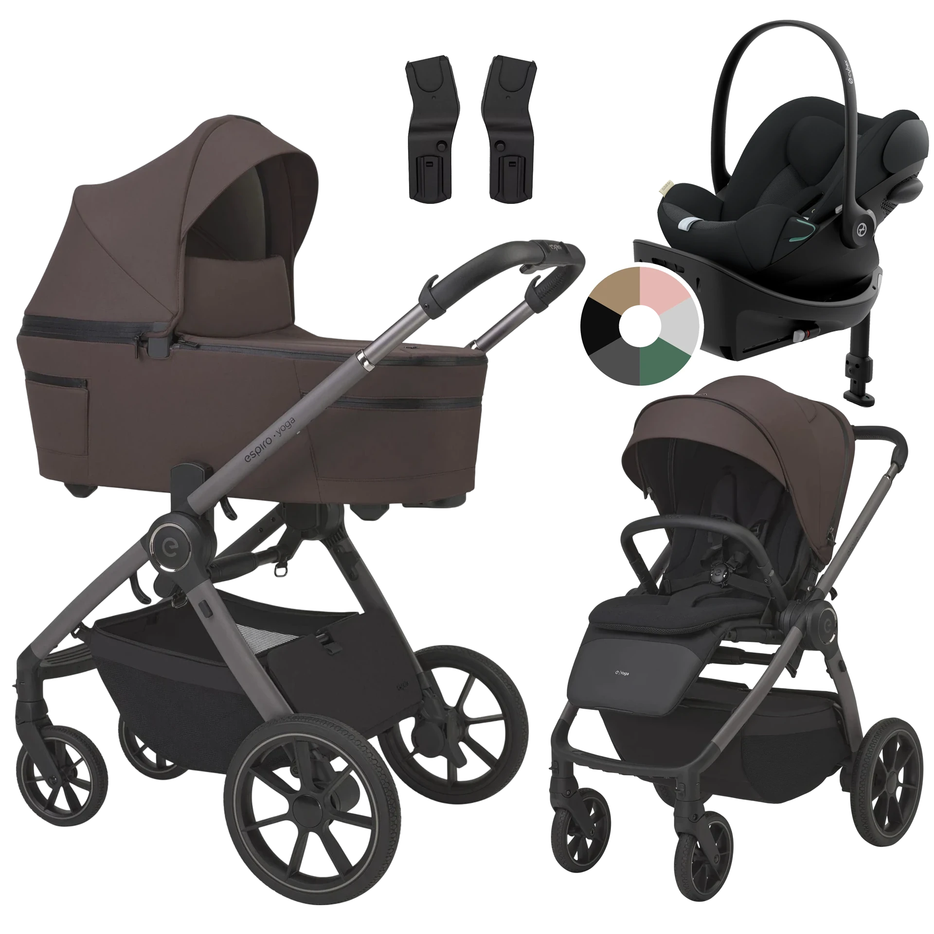 Espiro Yoga 2025 + Cybex Cloud G + baza G +GRATIS - 4w1 | 208 Essence Of Chocolate