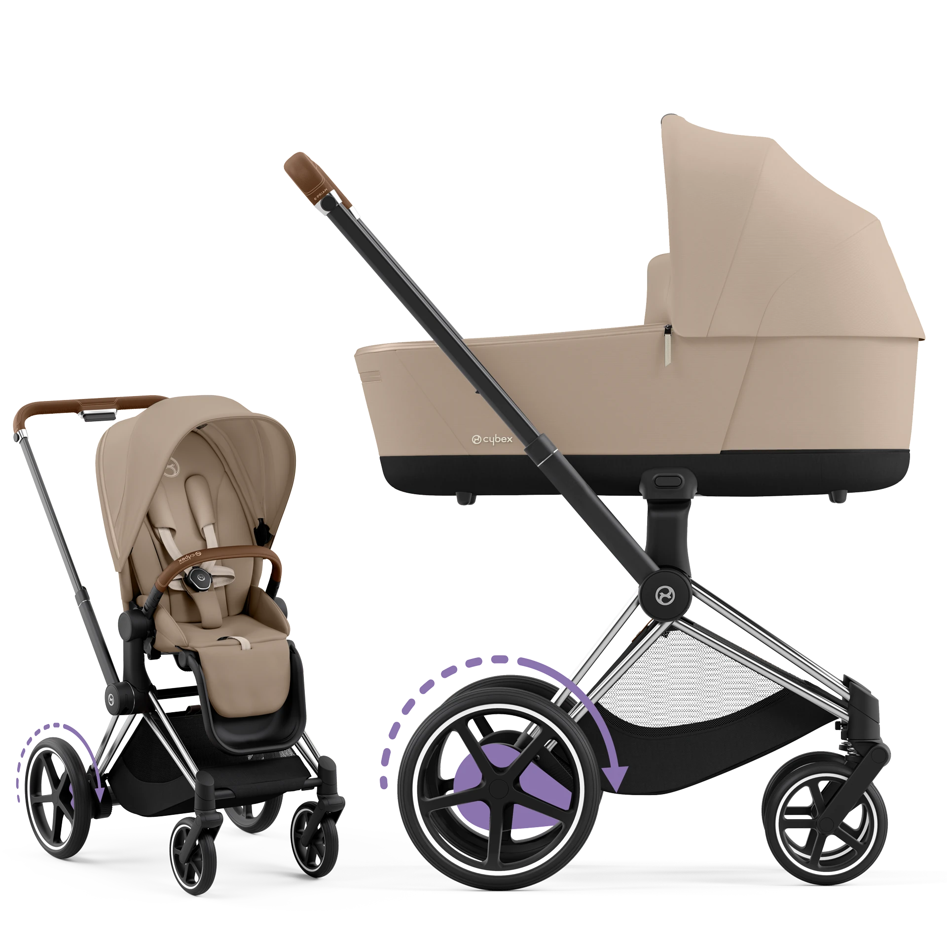 Cybex e-Priam 4.0 - 2w1 | Cozy Beige (Chrome Brown Frame)
