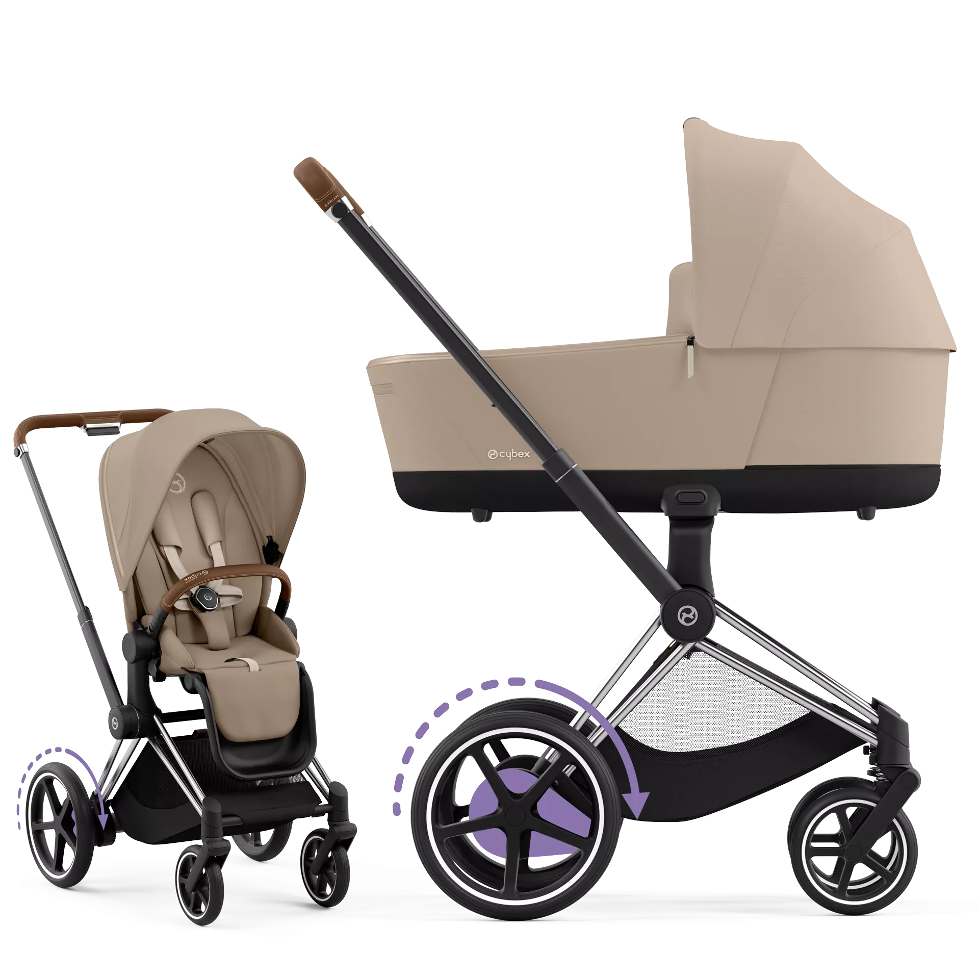 Cybex e-Priam 4.0 - 2w1 | Cozy Beige (Chrome Brown Frame)