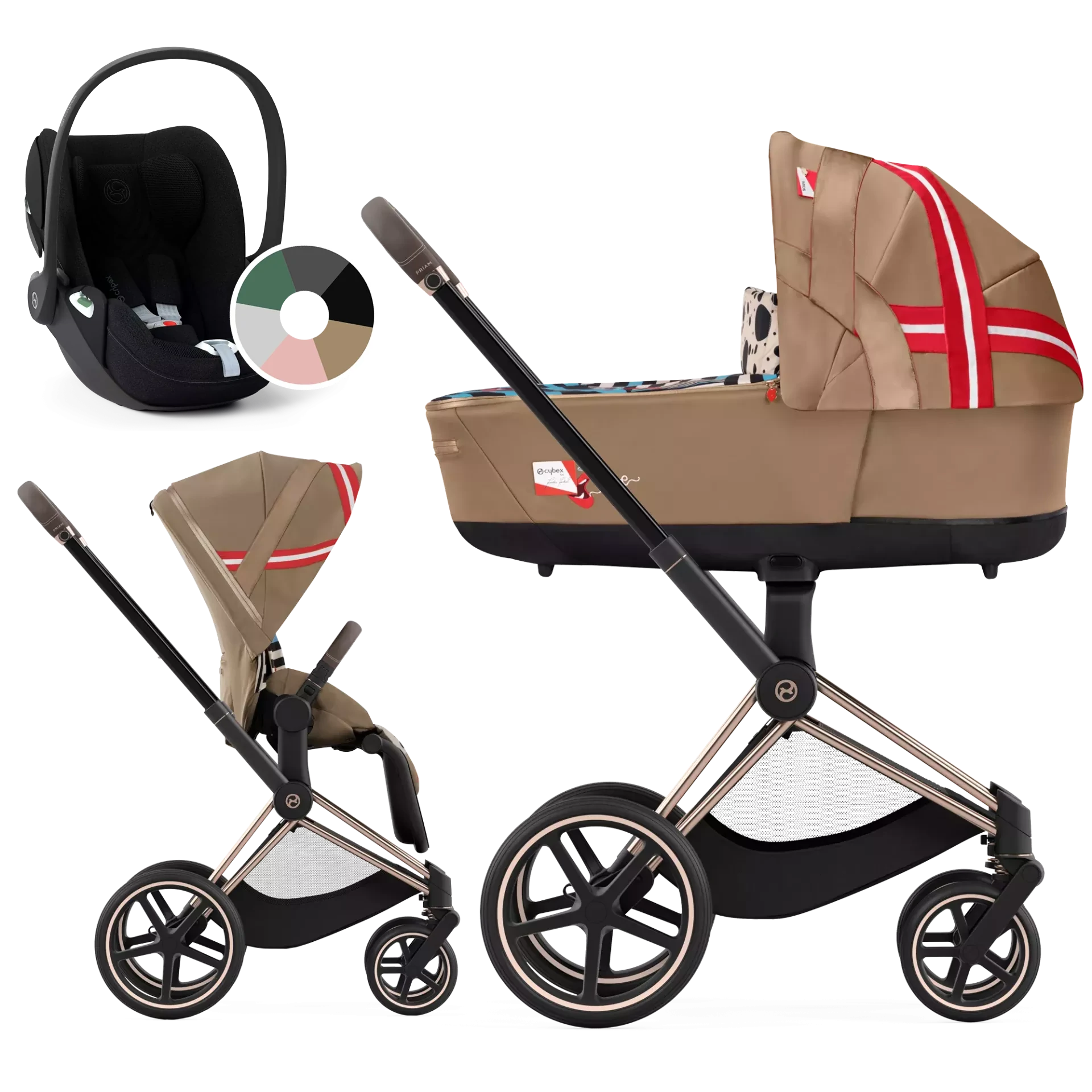 Cybex Priam 4.0 + Cybex Cloud T i-Size - 3w1 | One Love - Design Collaborations