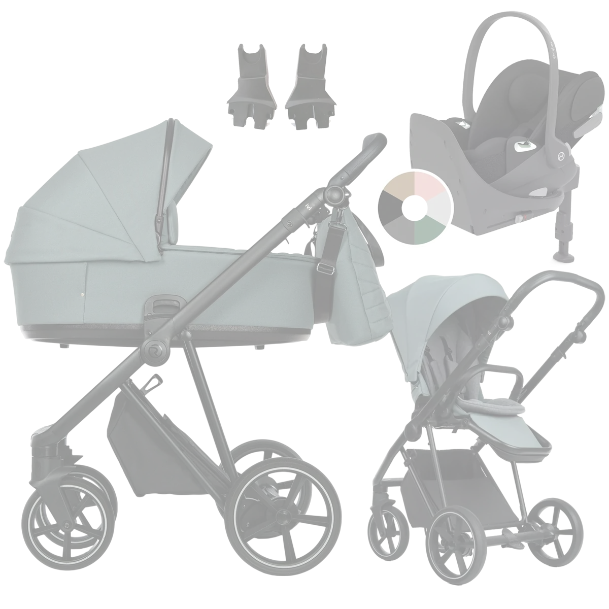 Roan Ivi 2.0 + Cybex Cloud T + baza T +GRATIS - 4w1 | Pine Green Black